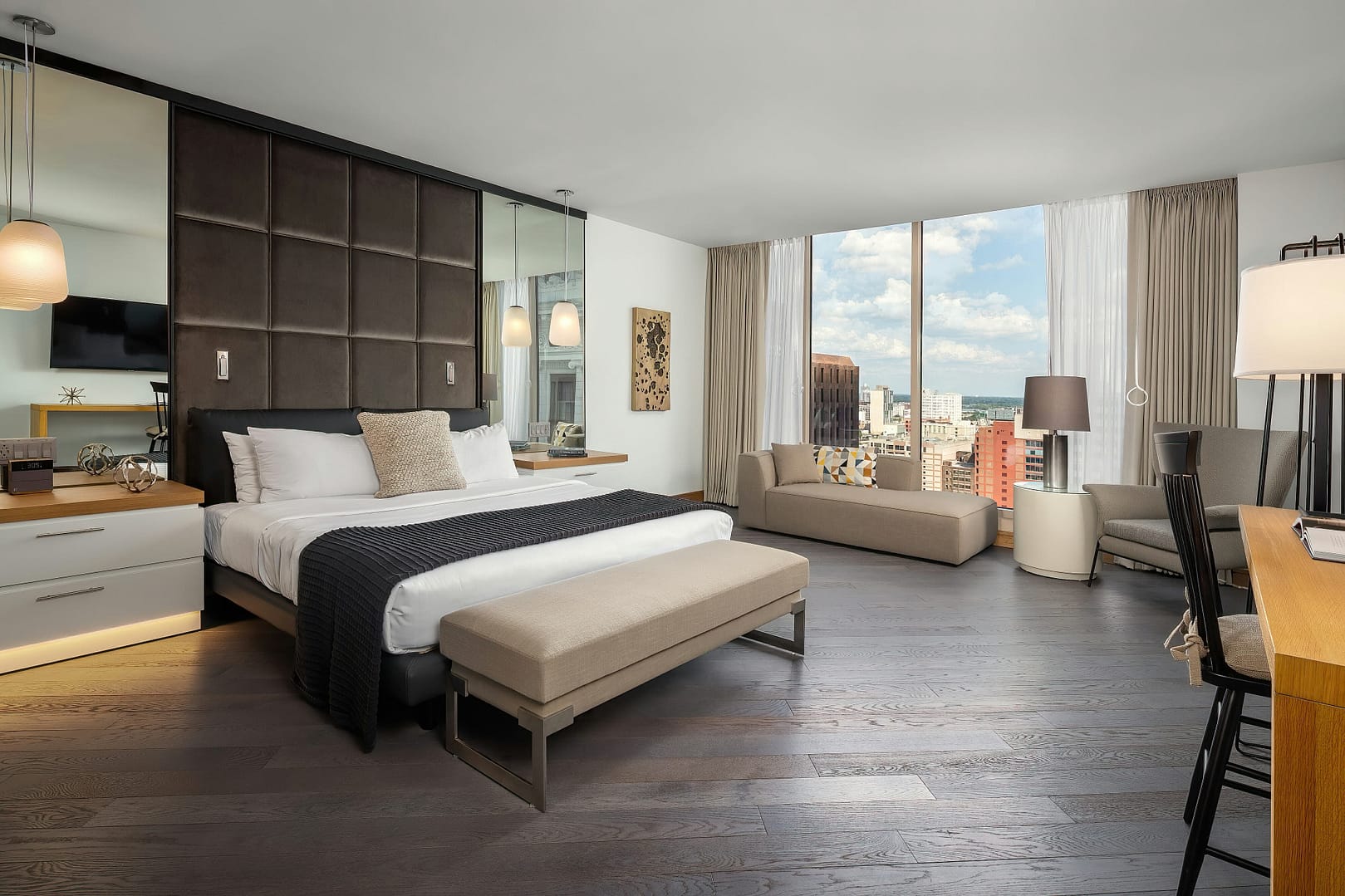 Bedroom view of The Windsor Suites
