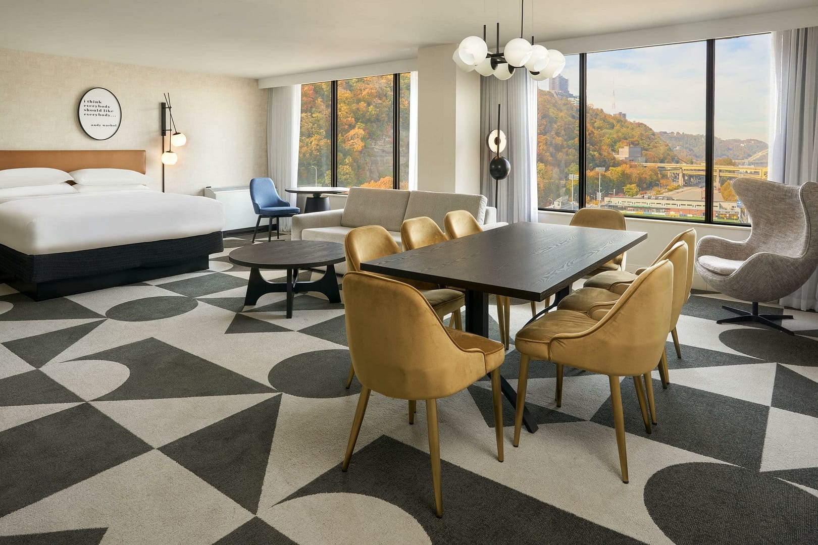 Bedroom view of Sheraton Pittsburgh Hotel at Station Square