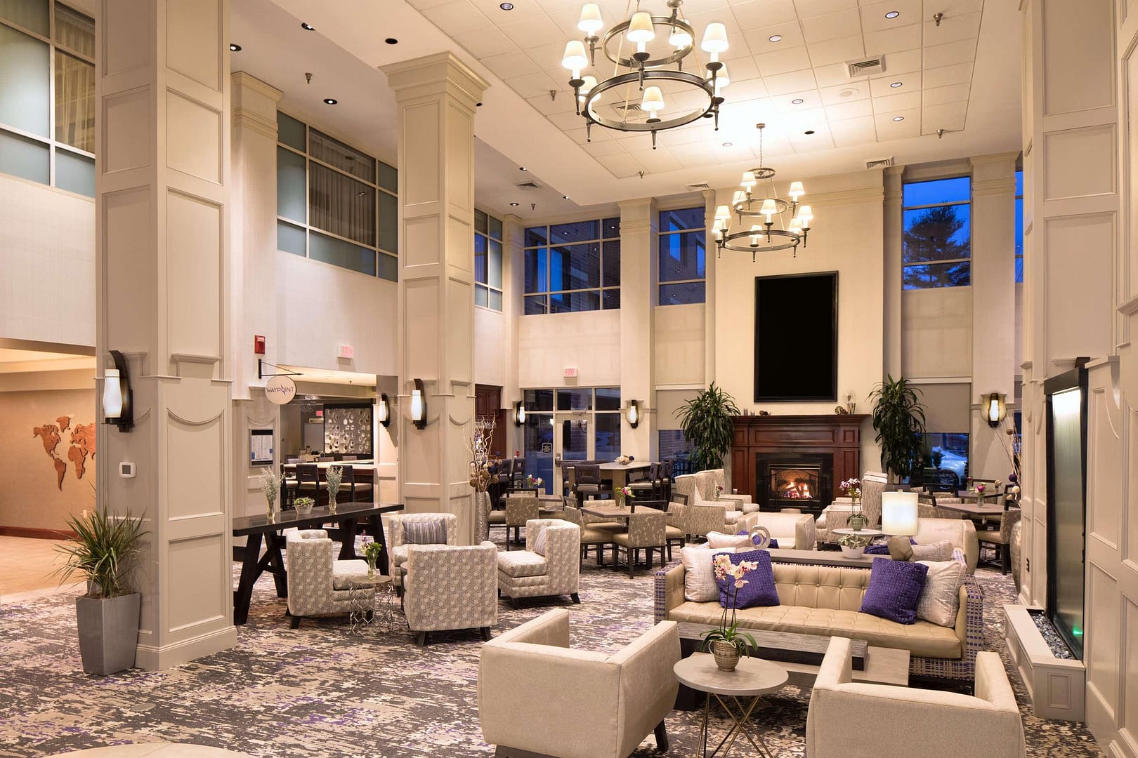 Lounge view of Embassy Suites by Hilton Portland Maine