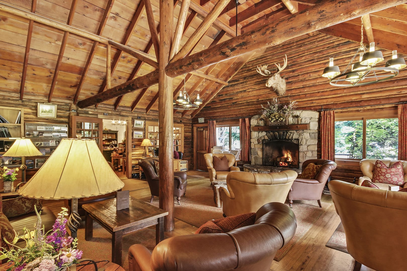 Lobby view of Jenny Lake Lodge