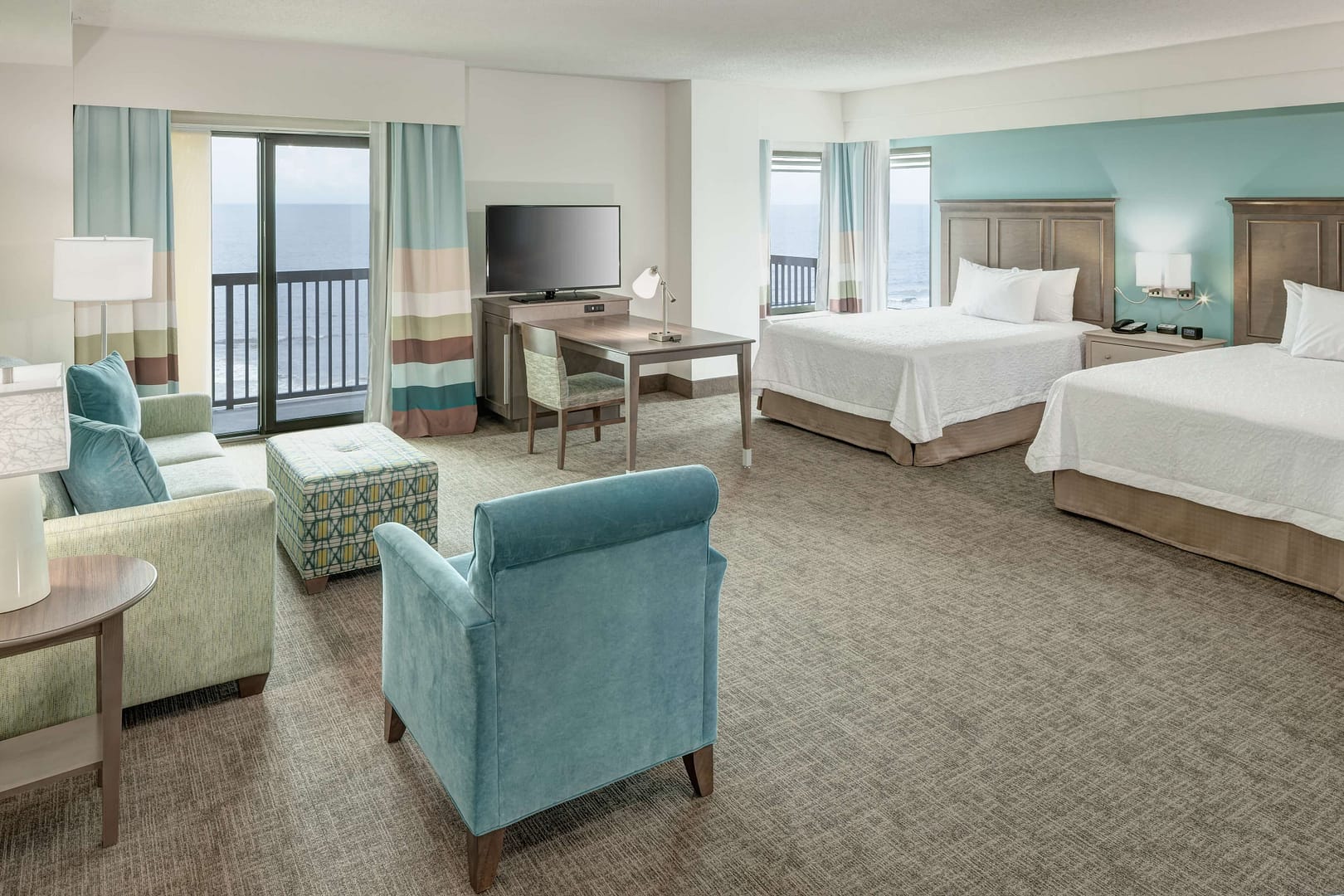 Bedroom view of Hampton Inn & Suites by Hilton Carolina Beach Oceanfront