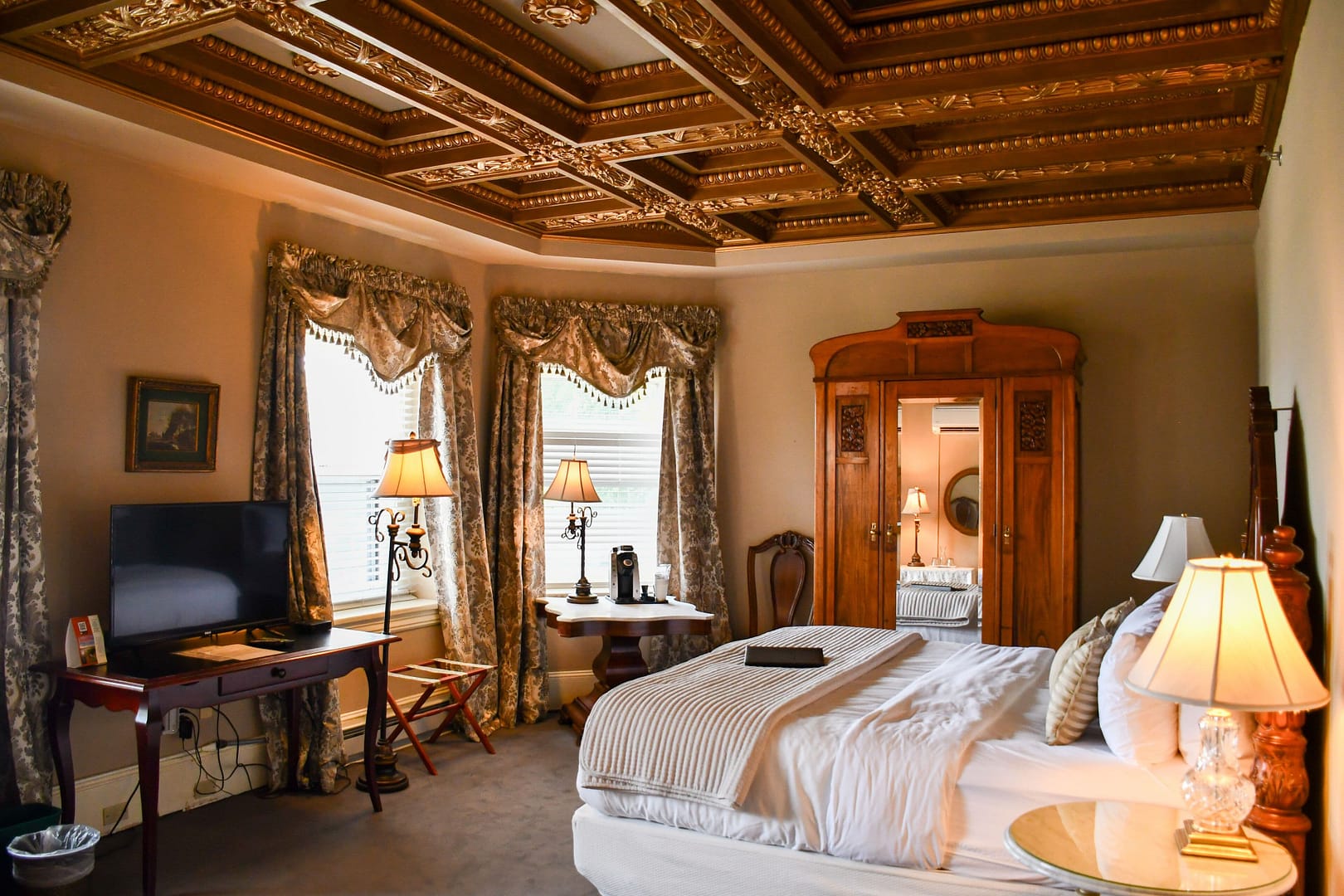 Bedroom view of The Sayre Mansion