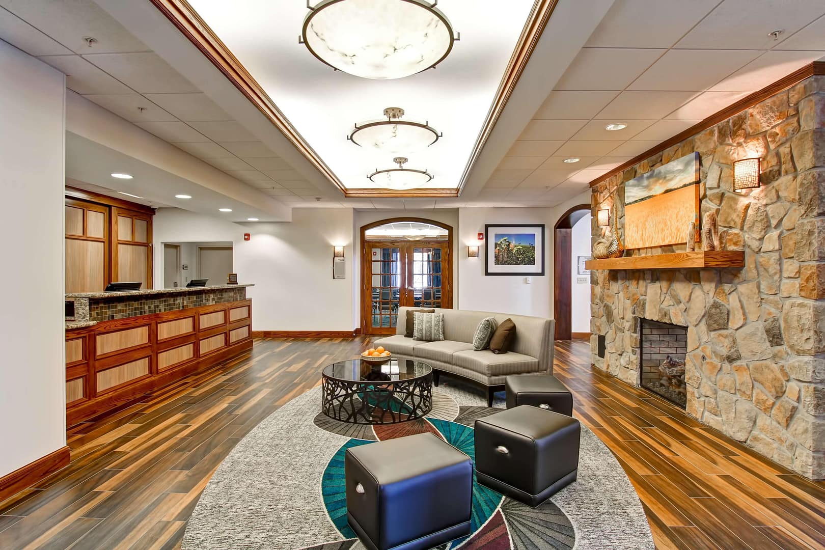 Front desk view of Homewood Suites by Hilton Oklahoma City West