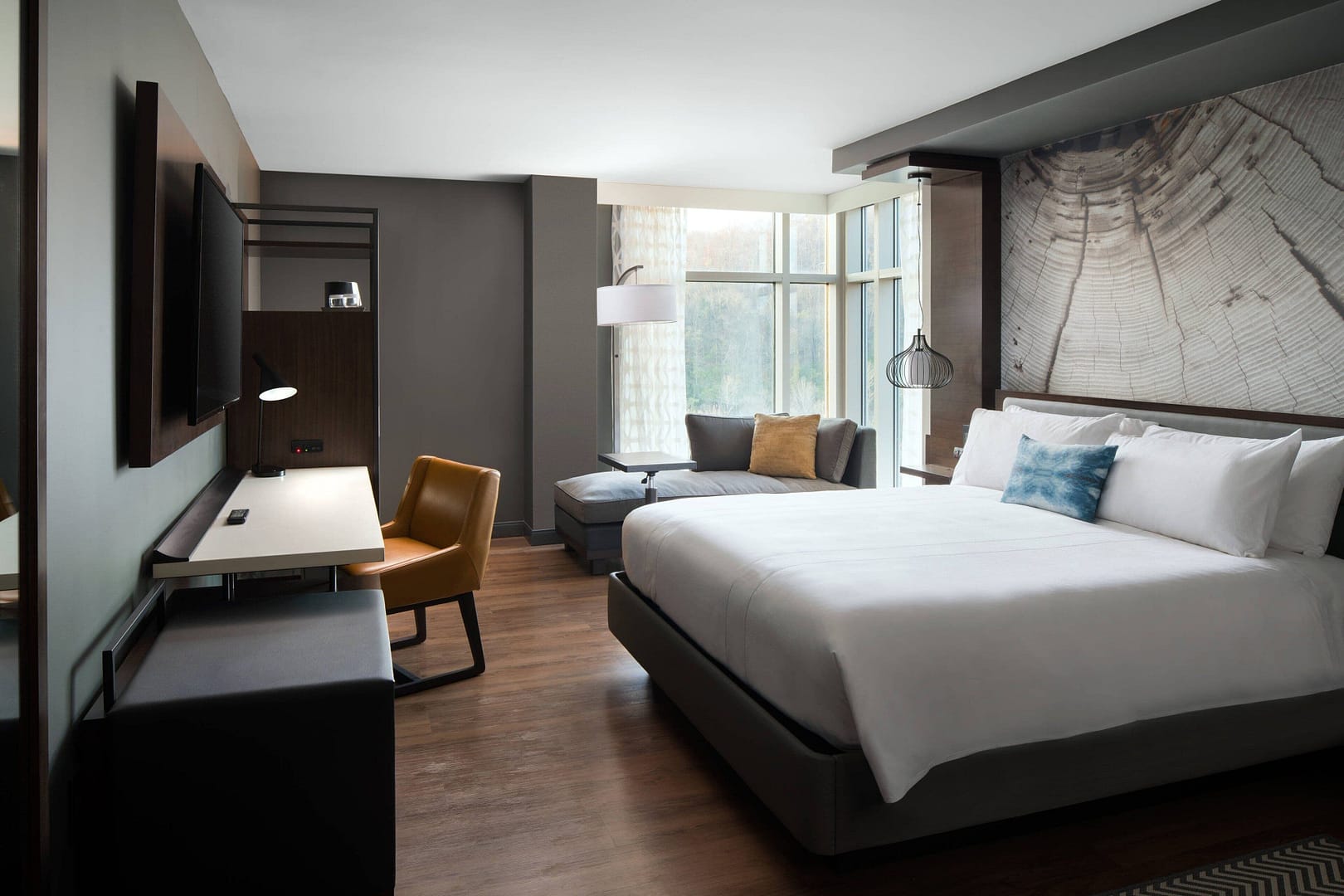 Bedroom view of Morgantown Marriott at Waterfront Place