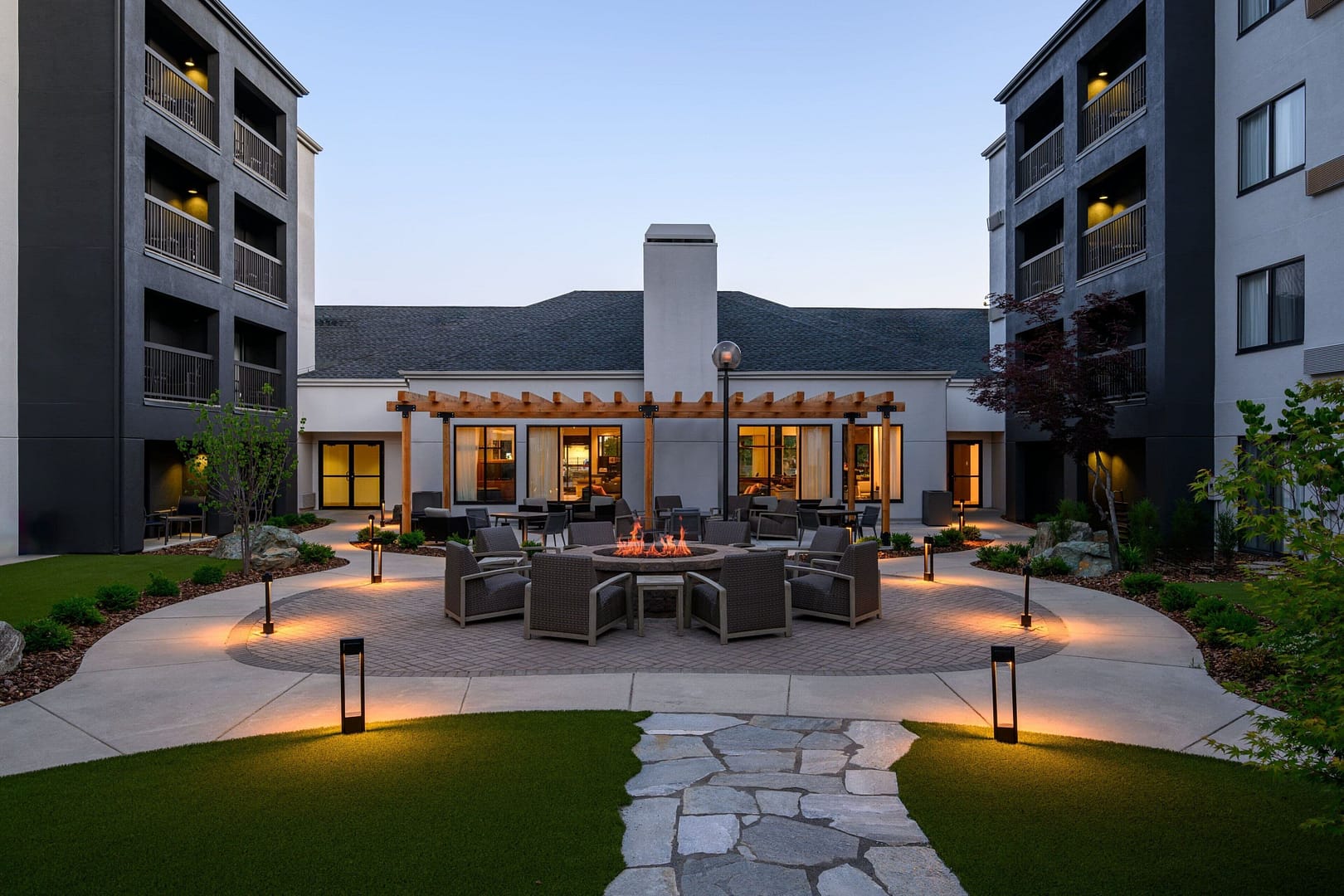 Patio view of Courtyard Boise Downtown