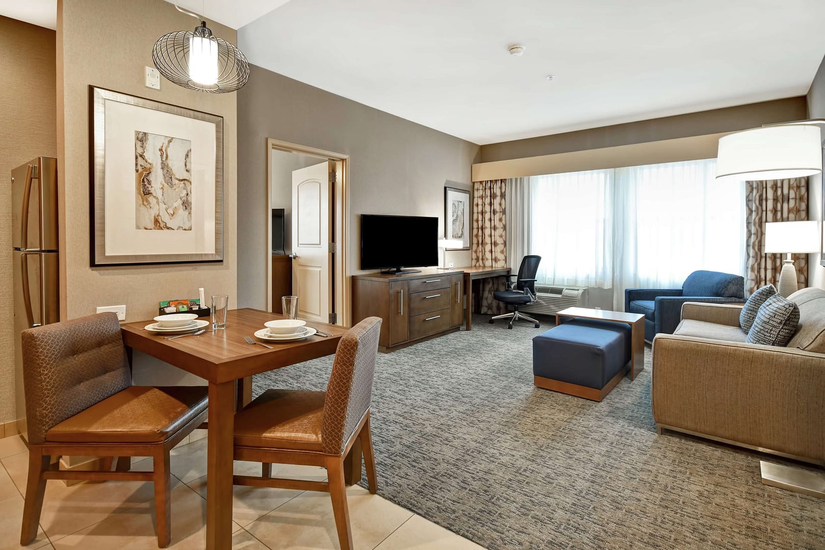 Living room view of Homewood Suites by Hilton Boise