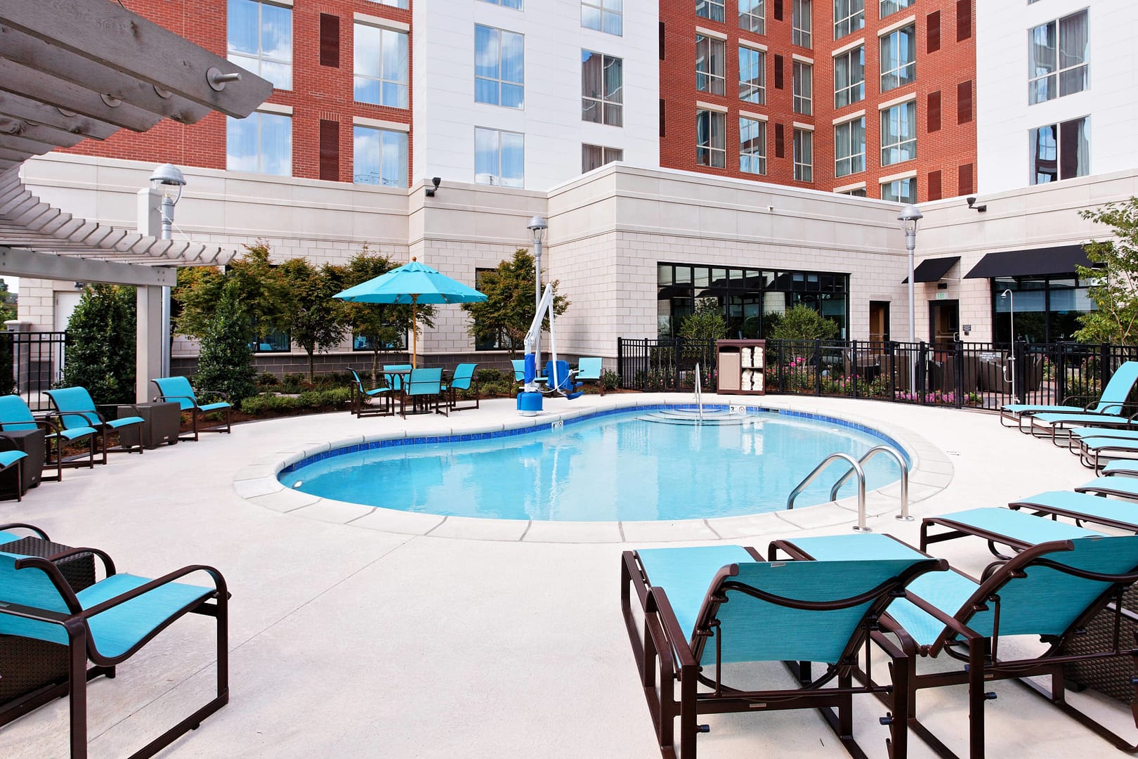 Pool view of Residence Inn by Marriott Little Rock Downtown