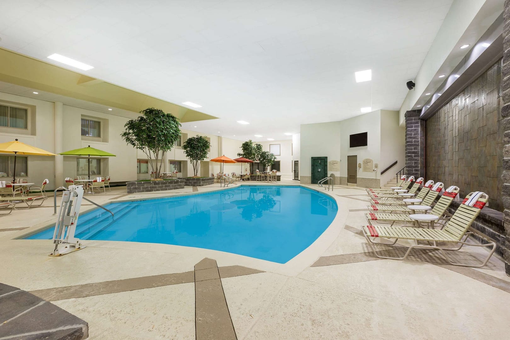 Pool view of Ramada by Wyndham Des Moines Airport