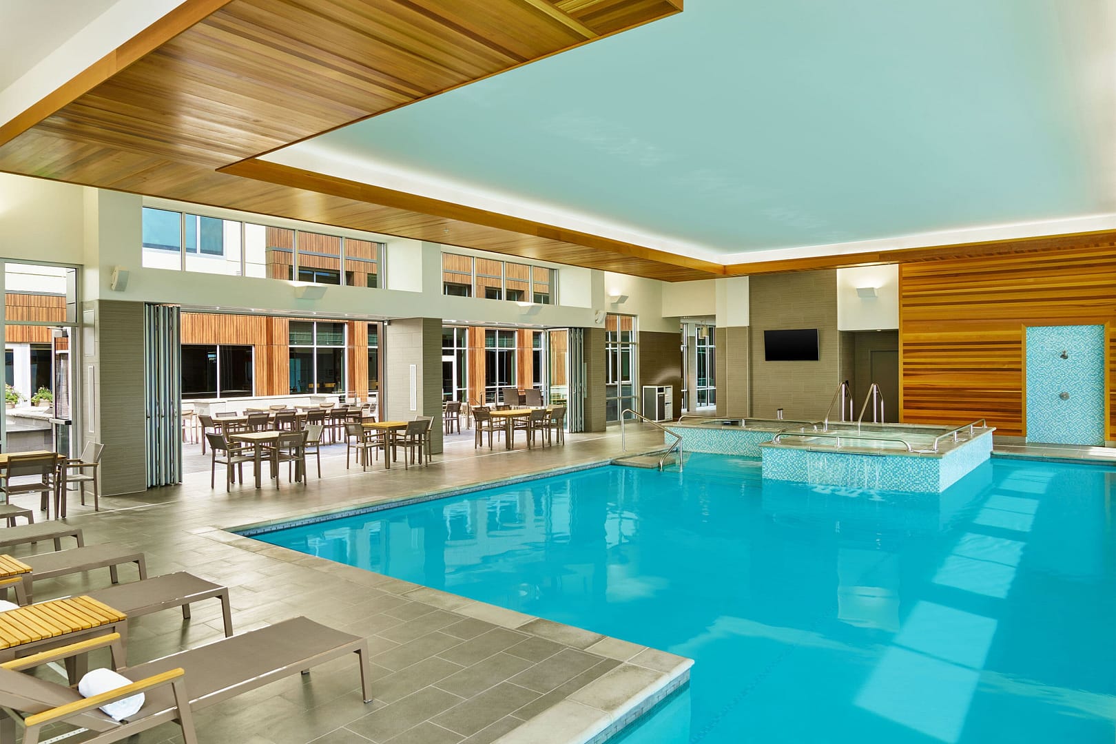 Pool view of Element Fargo