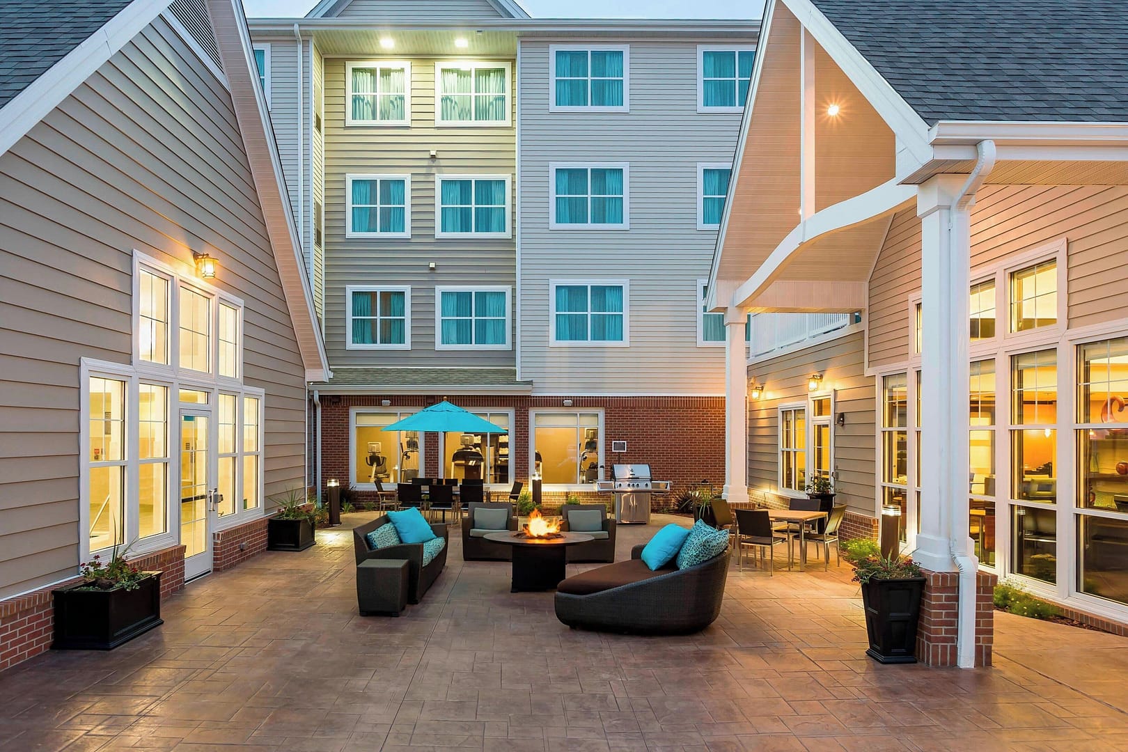 Patio view of Residence Inn by Marriott Fargo