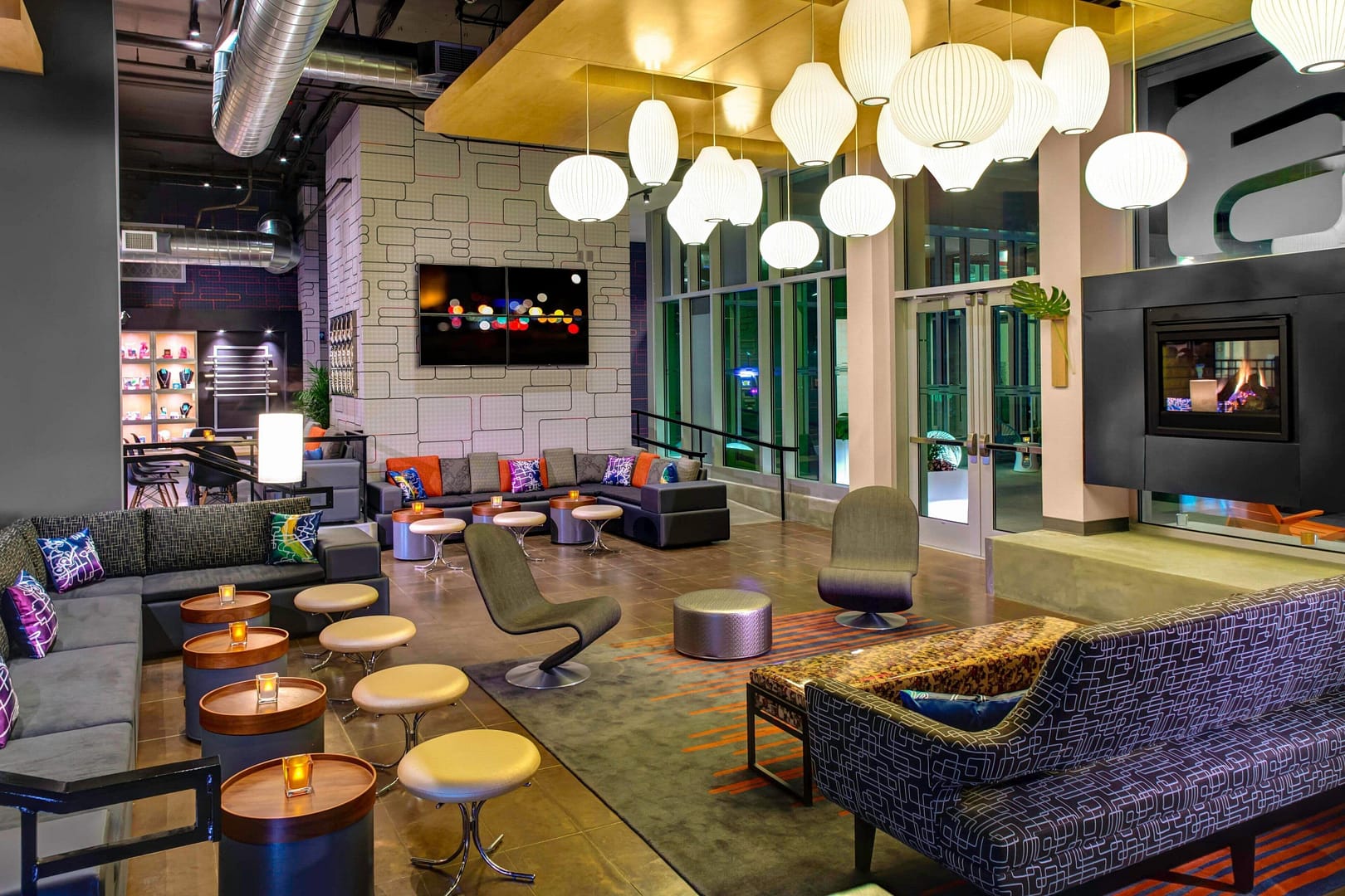 Lobby view of Aloft Wichita