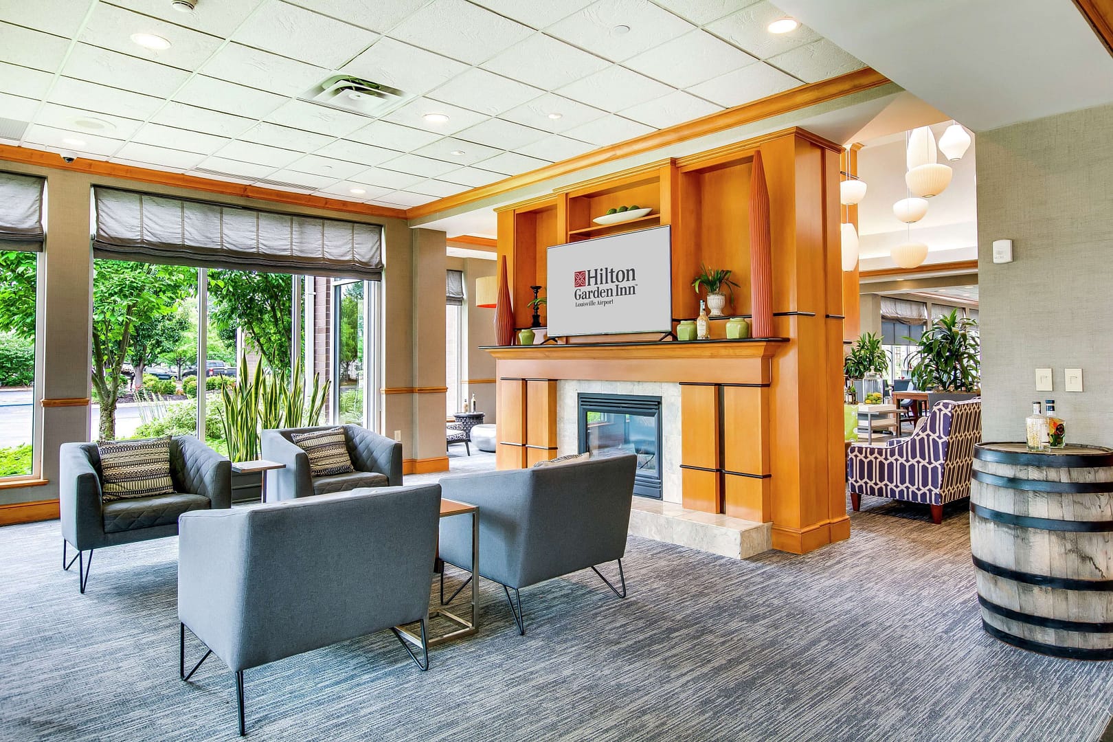 Lobby view of Hilton Garden Inn Louisville Airport