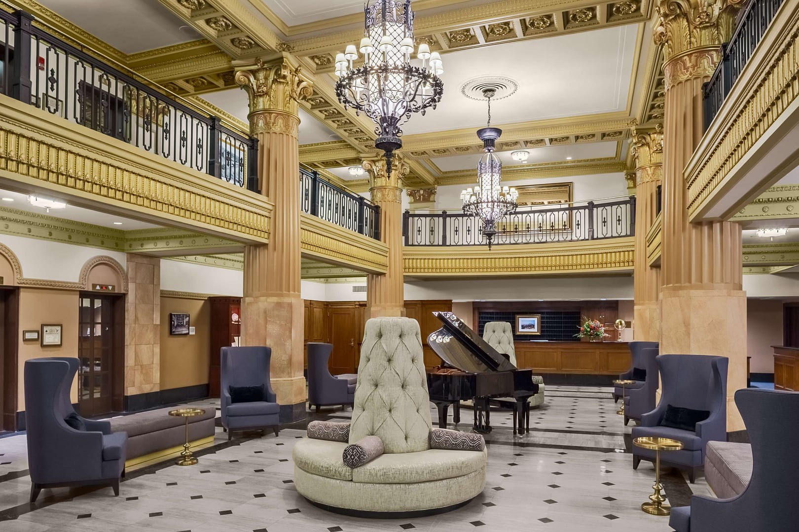 Lobby view of Hilton President Kansas City