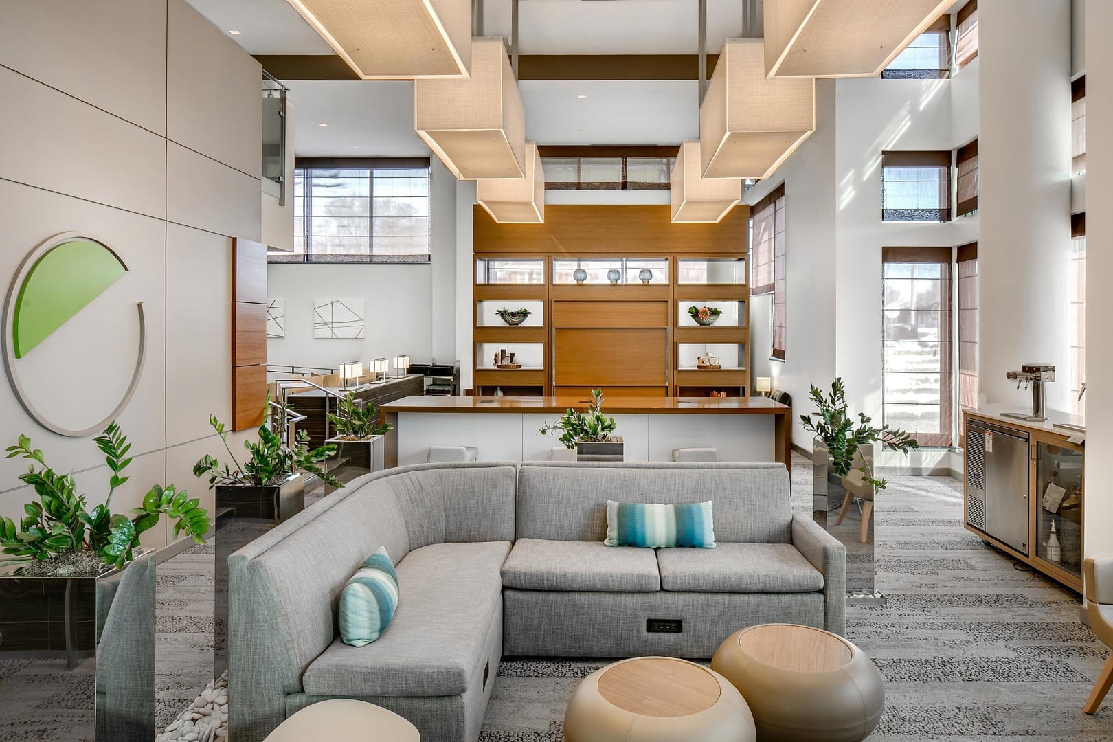 Lobby view of Element Omaha Midtown Crossing