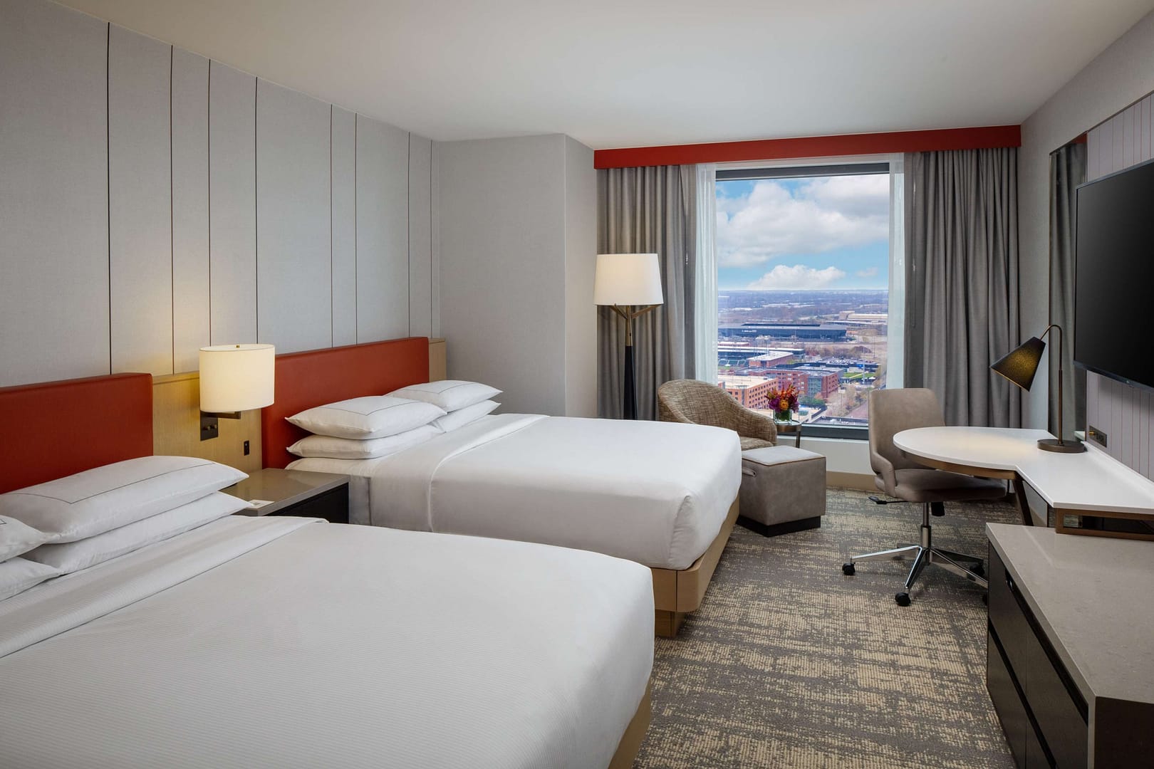 Bedroom view of Hilton Columbus Downtown
