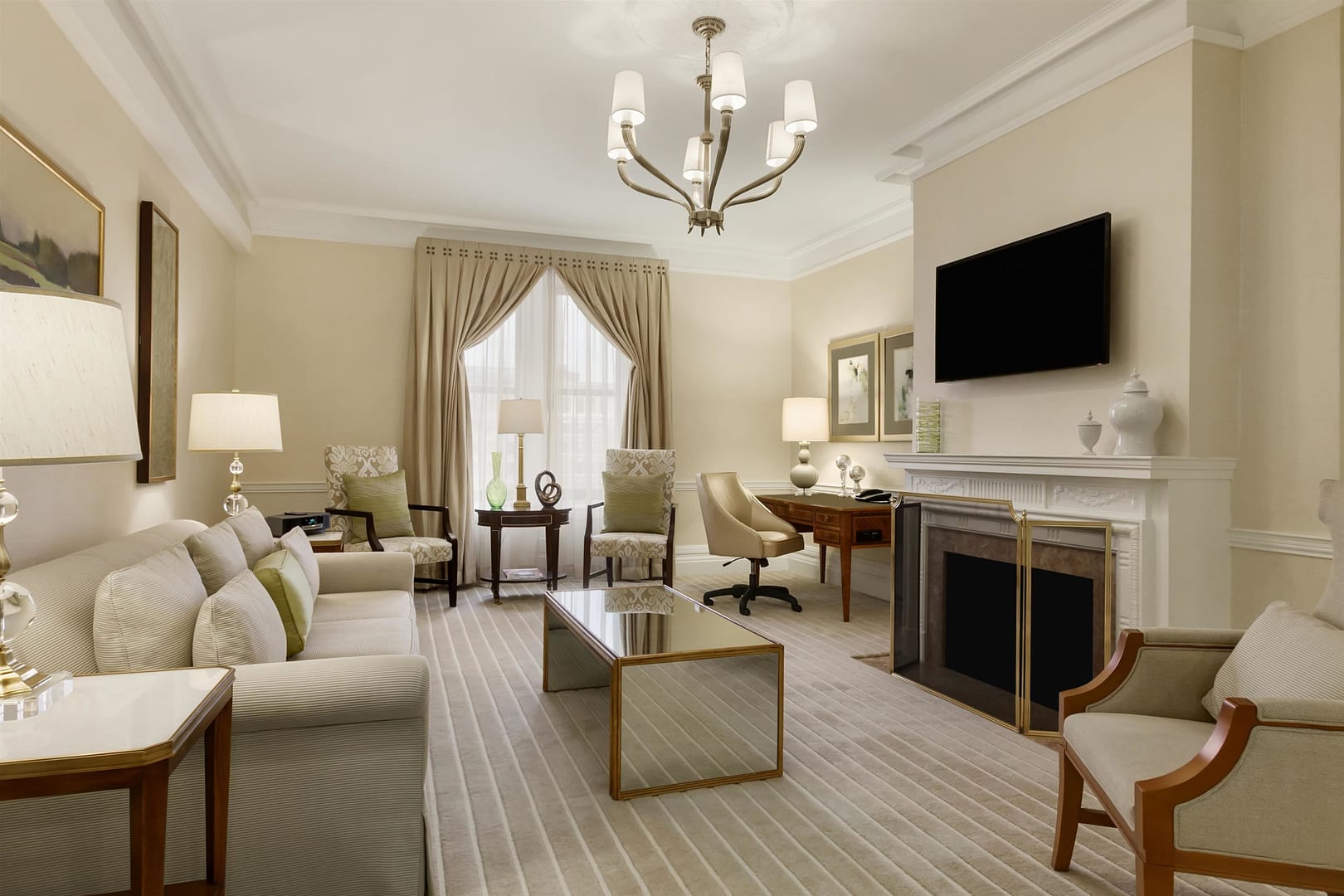Living room view of Fairmont Copley Plaza, Boston