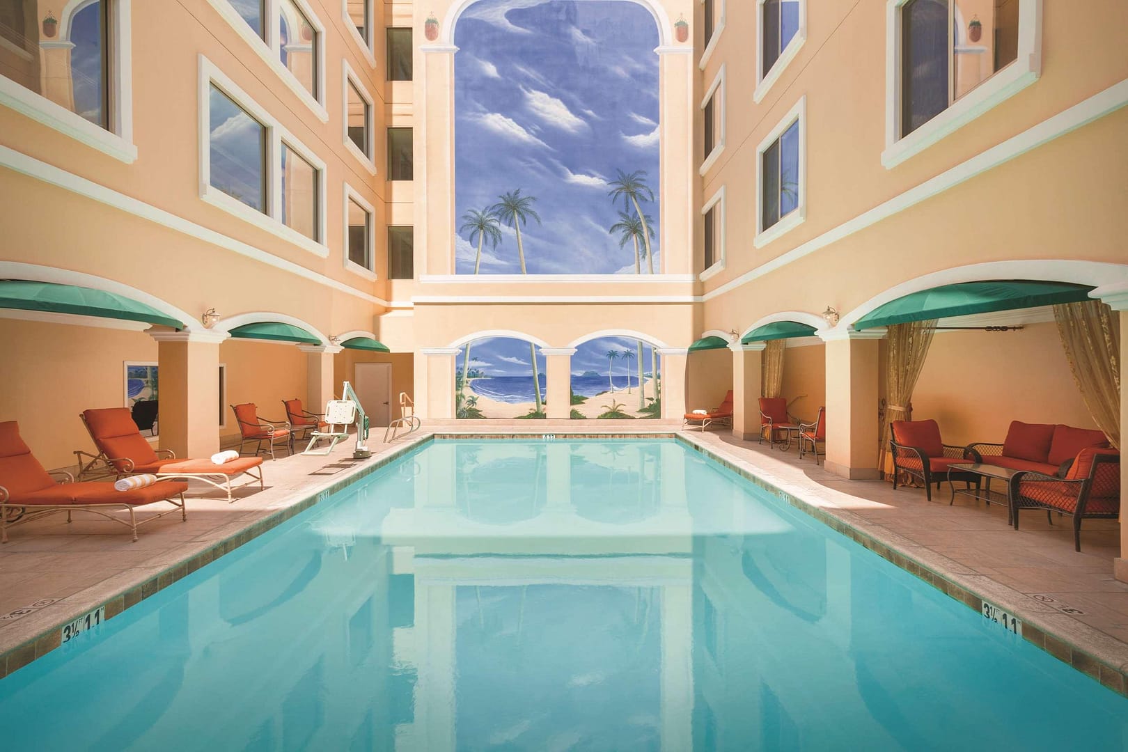 Pool view of Hilton Los Angeles/San Gabriel