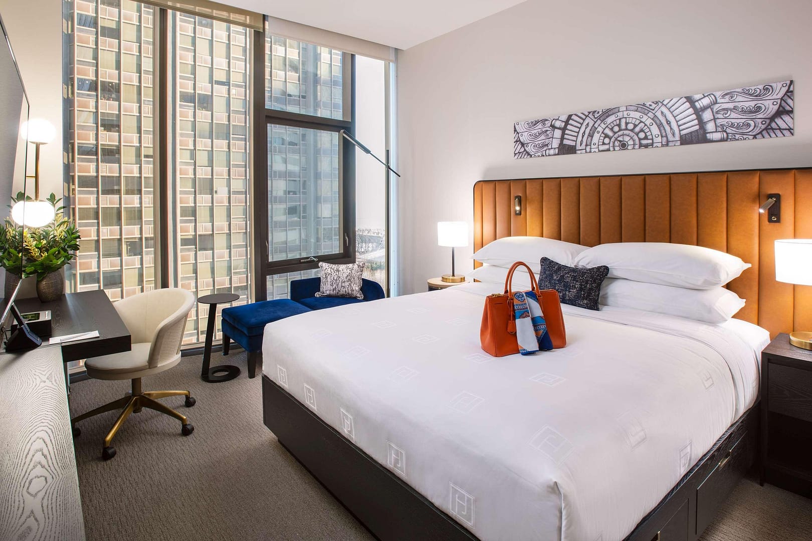 Bedroom view of Arlo Chicago