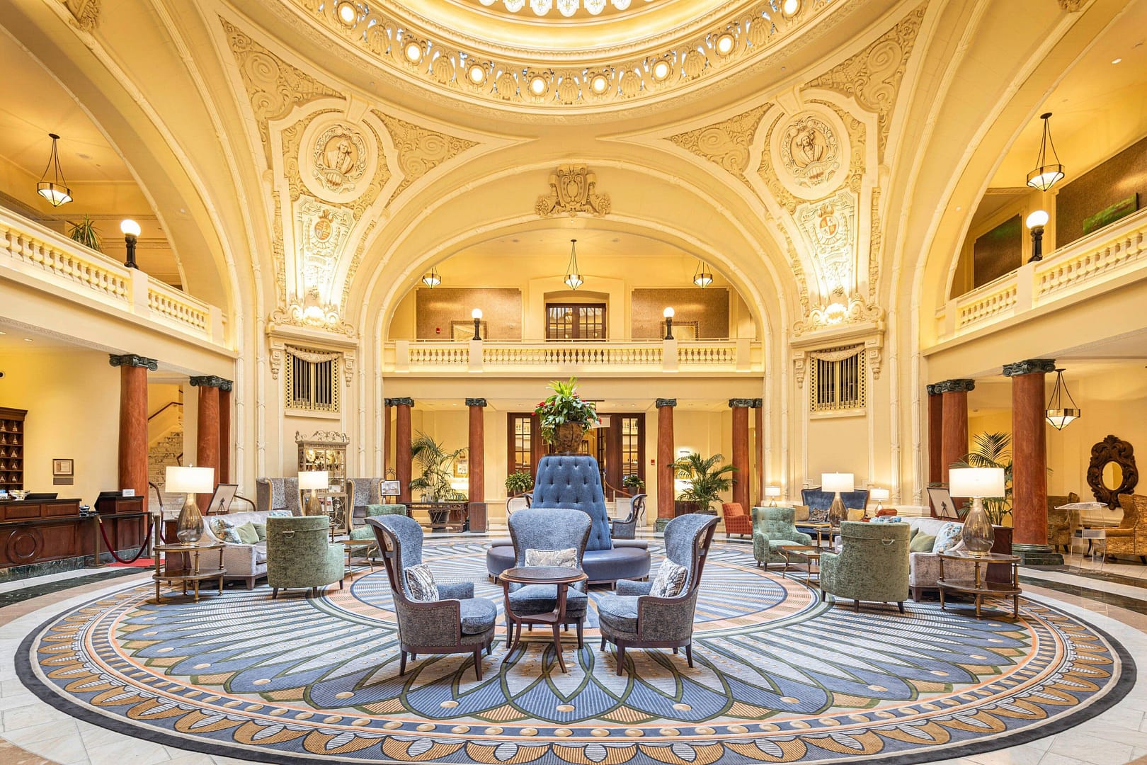 Lobby view of The Battle House Renaissance Mobile Hotel & Spa