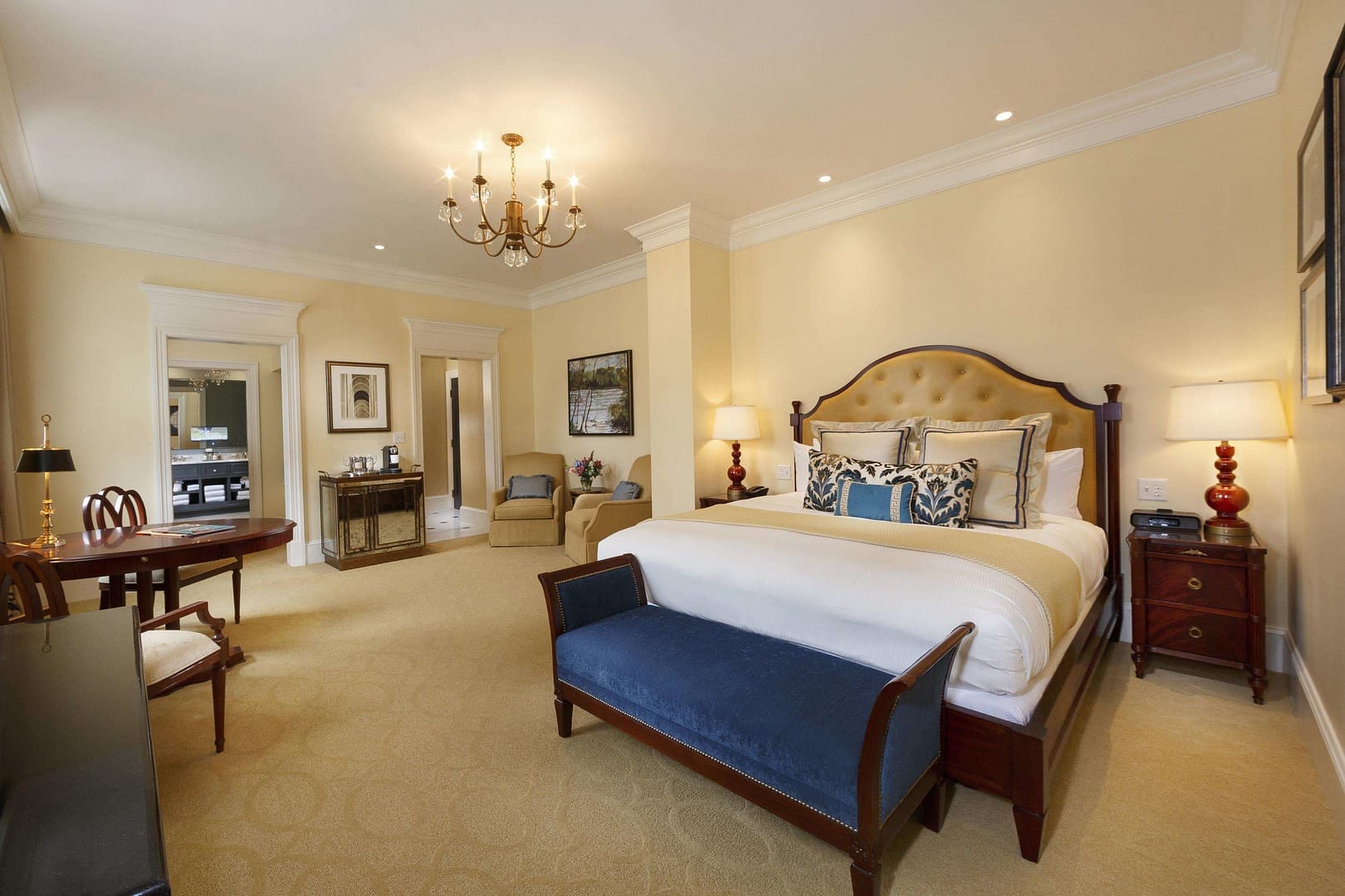 Bedroom view of The Jefferson Hotel