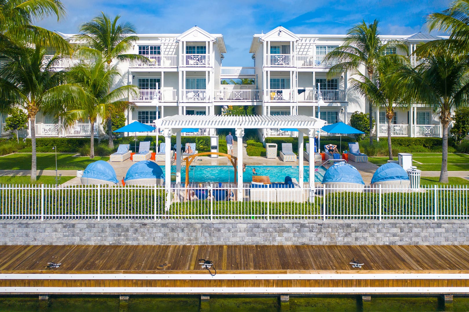 Outside, building and pool view at Ocean's Edge Resort & Marina