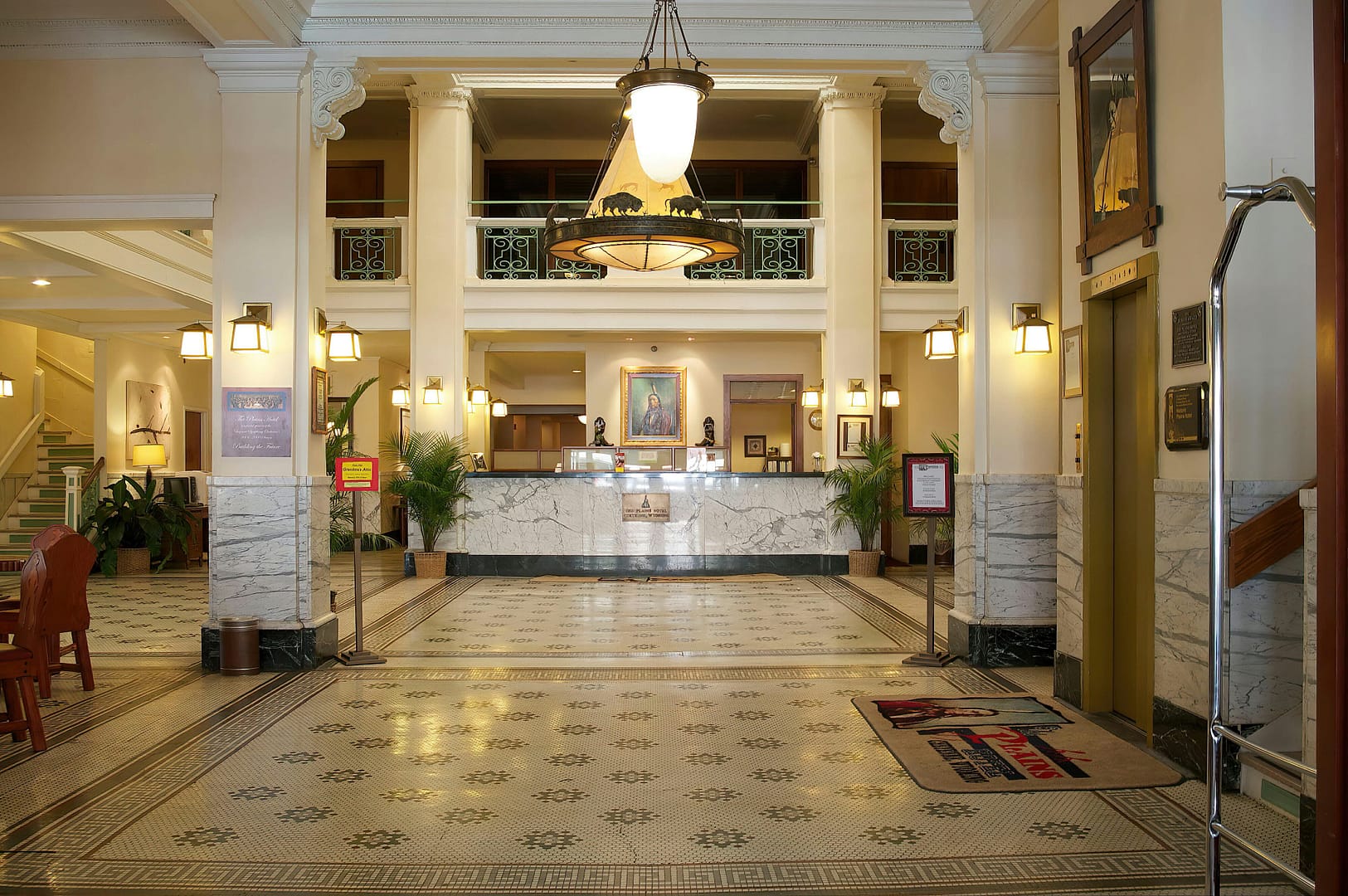 Lobby view of The Historic Plains Hotel