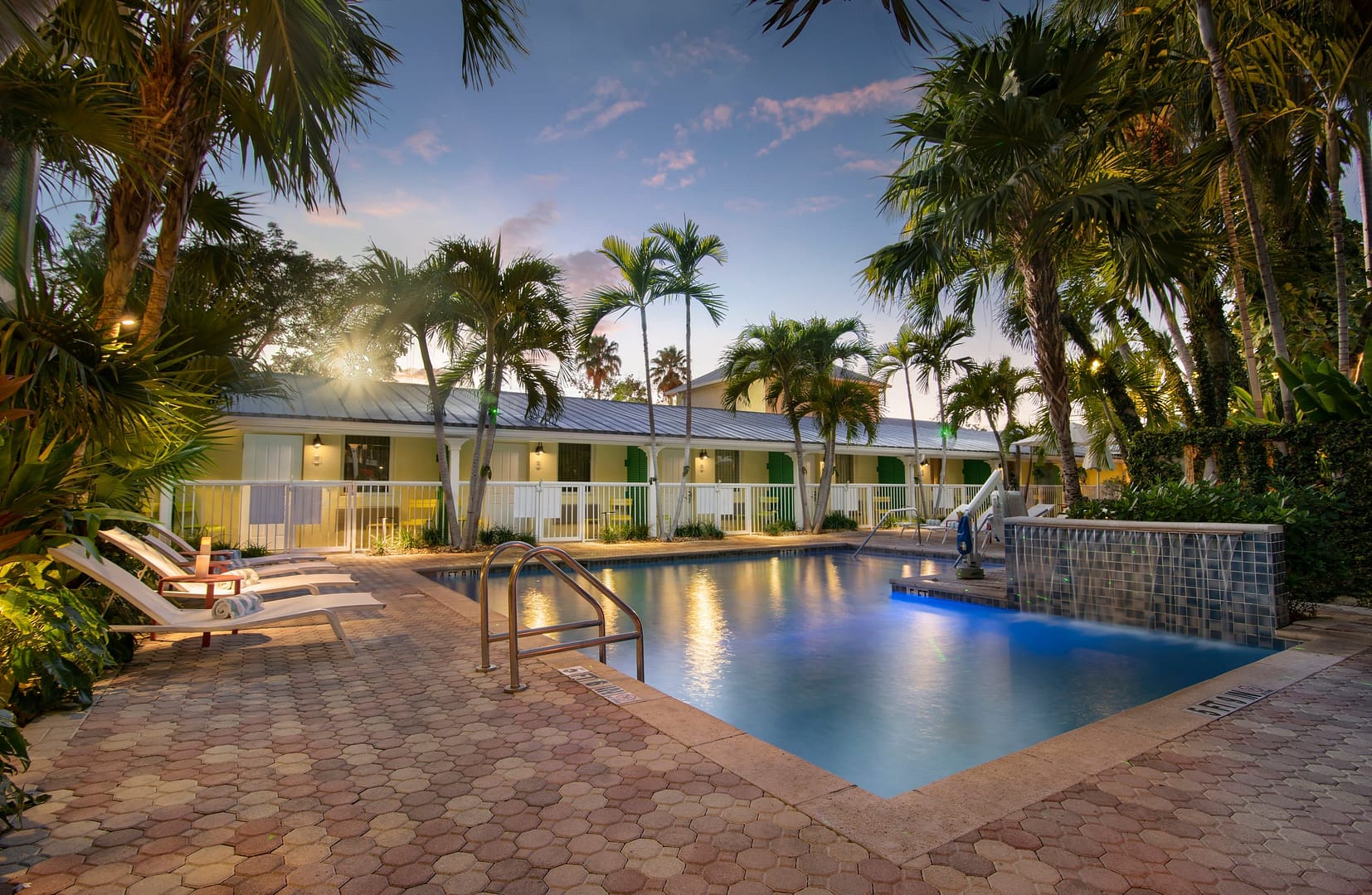 Pool view at Almond Tree Inn