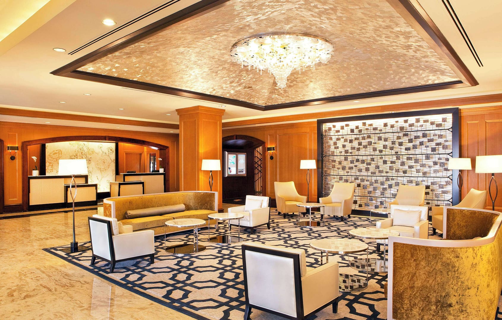 Lounge view of Hilton Short Hills