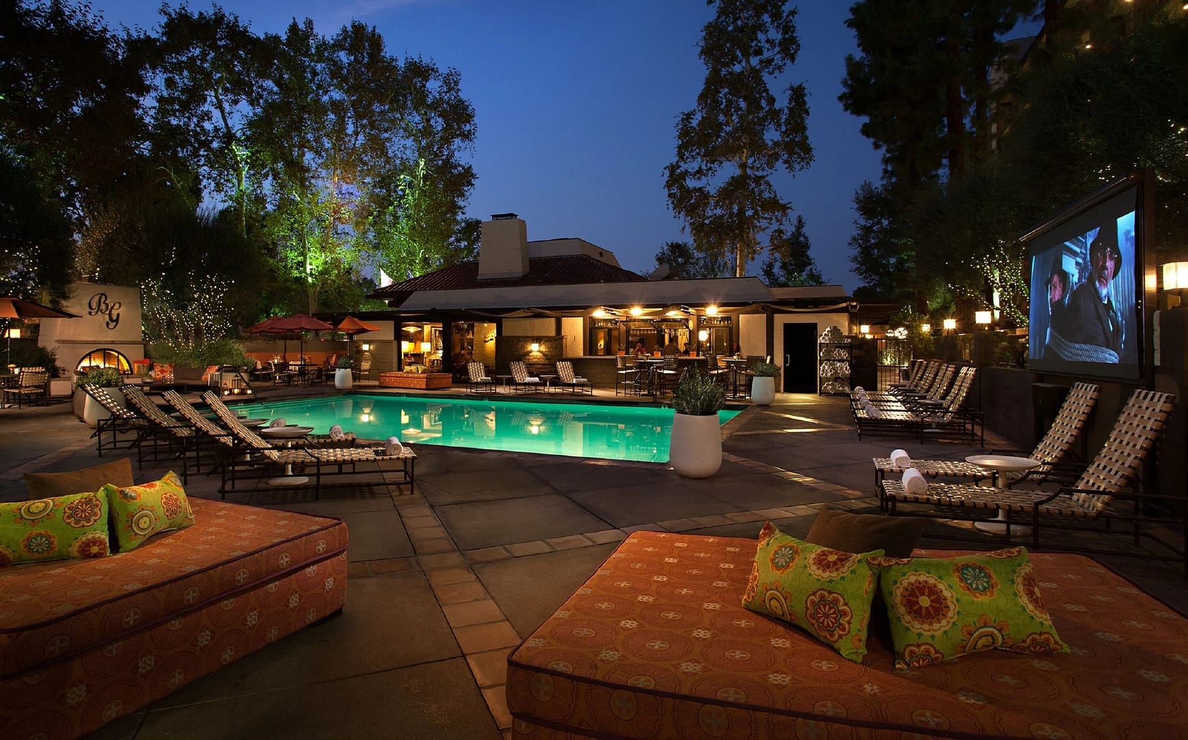 Pool view of The Garland