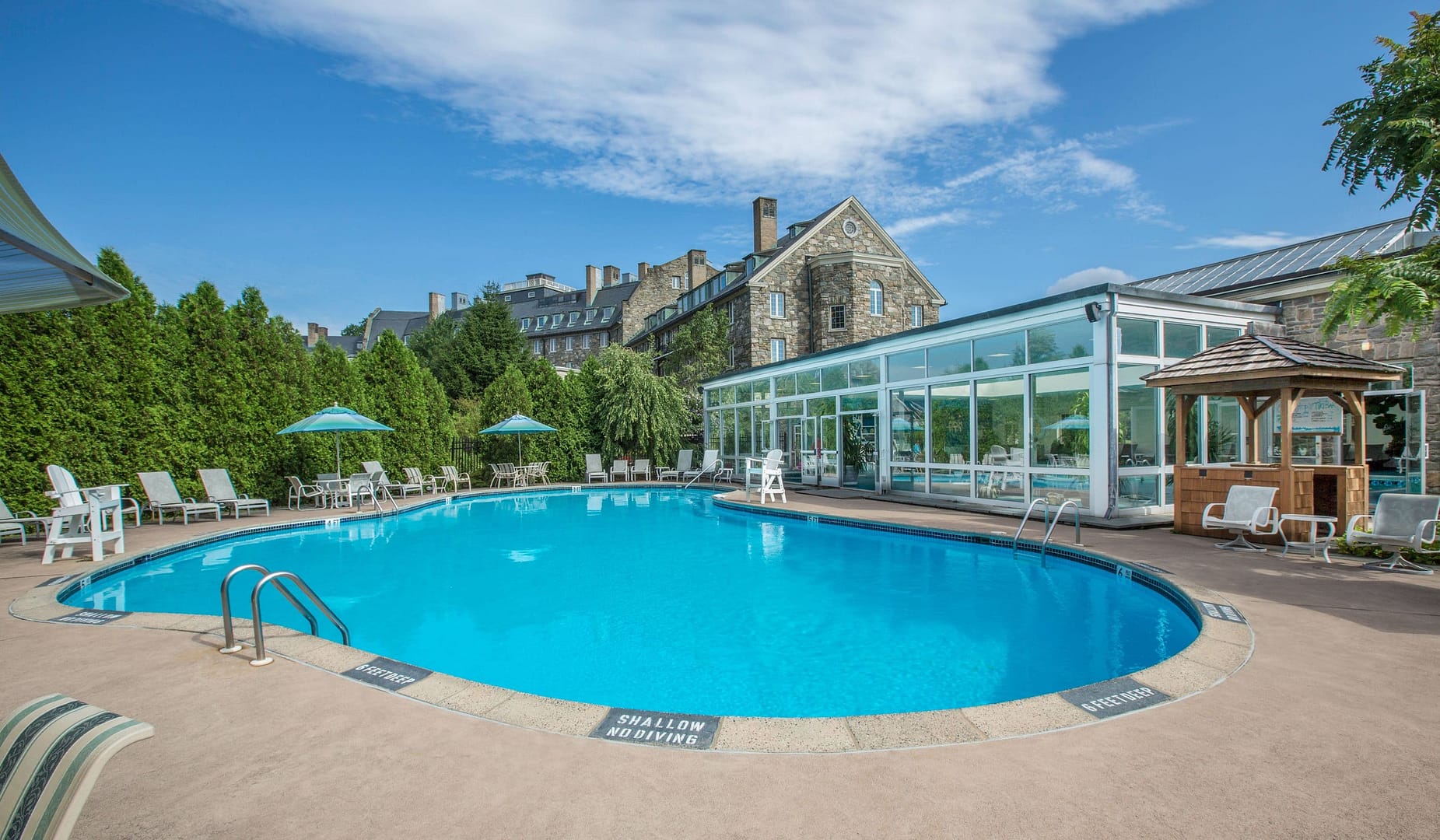 Pool view of Skytop Lodge
