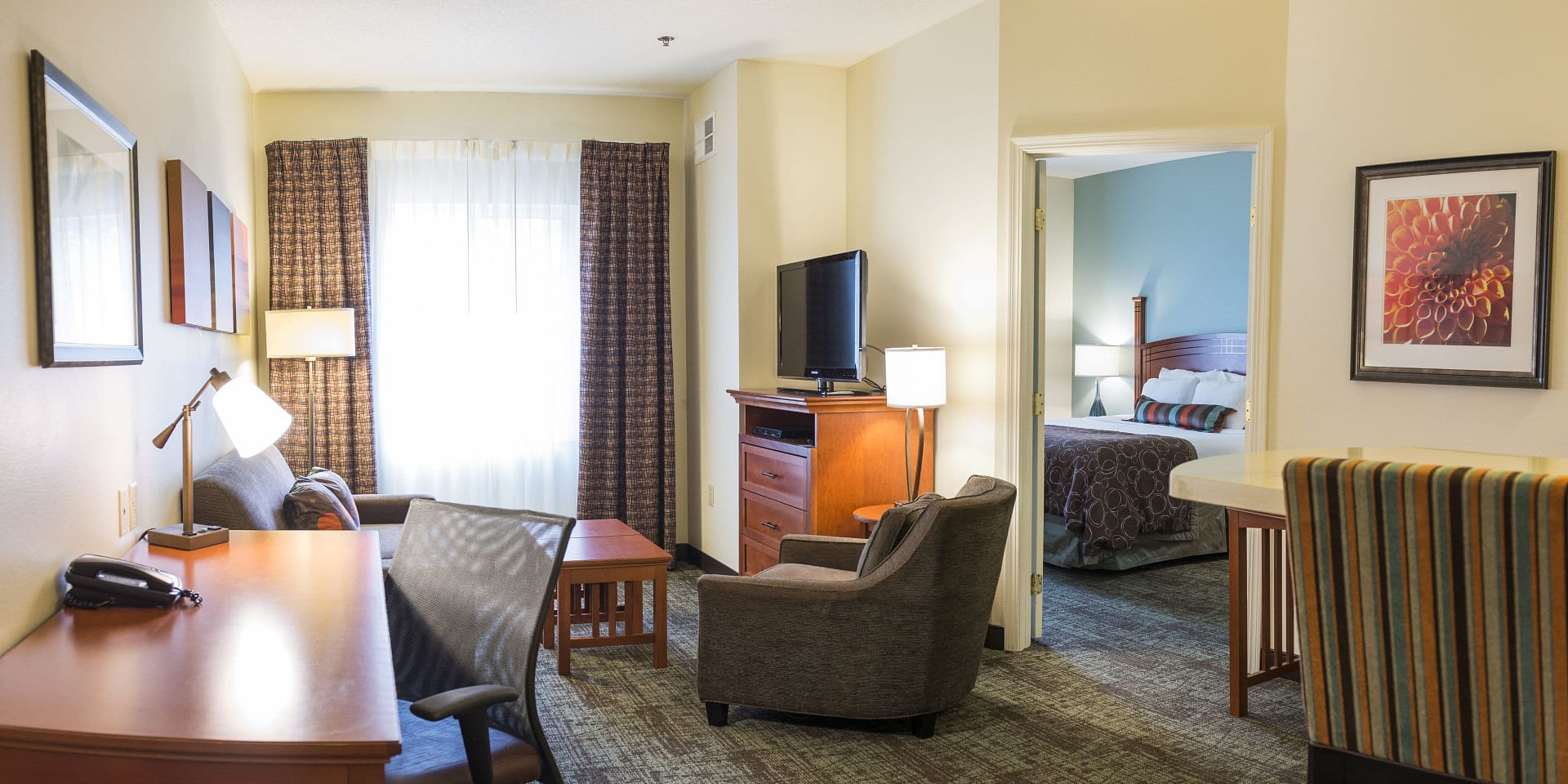 Living room view of Staybridge Suites Fargo, an IHG Hotel