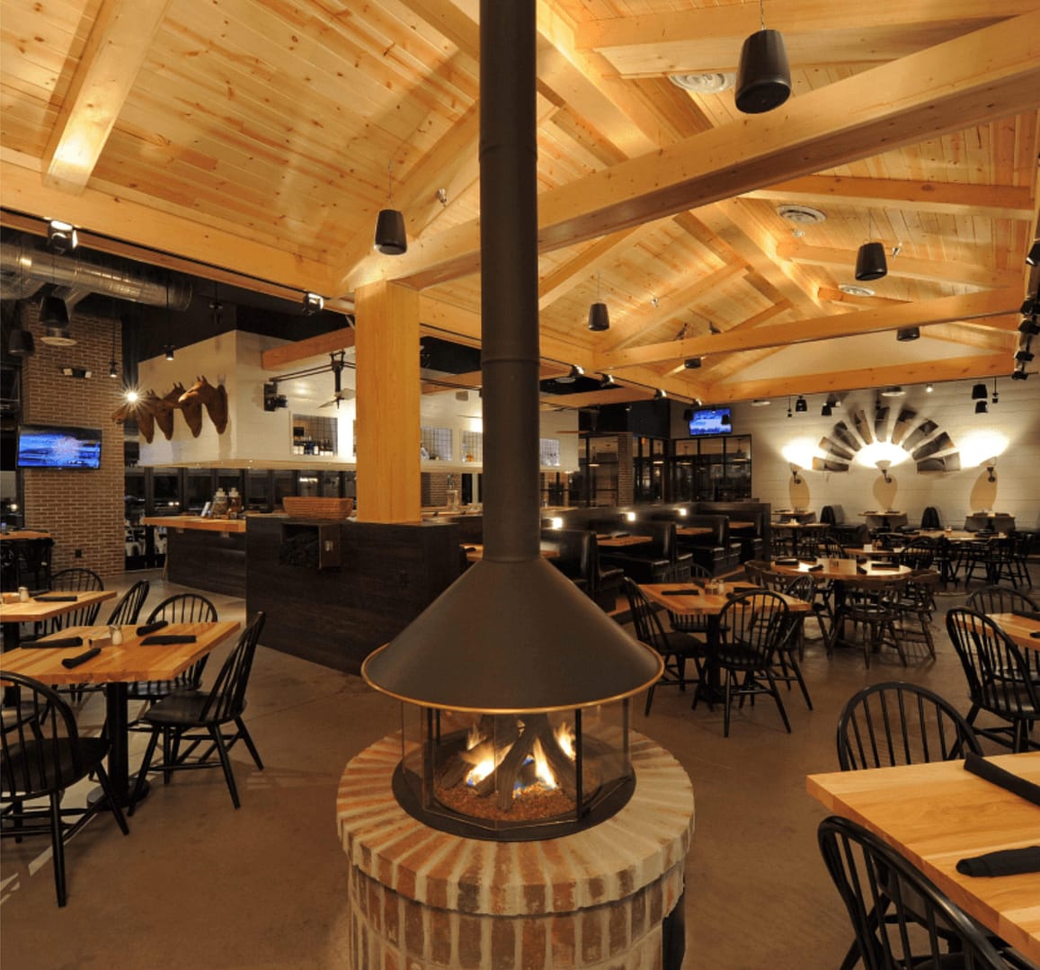 Inside restaurant view of Black Oak Grill