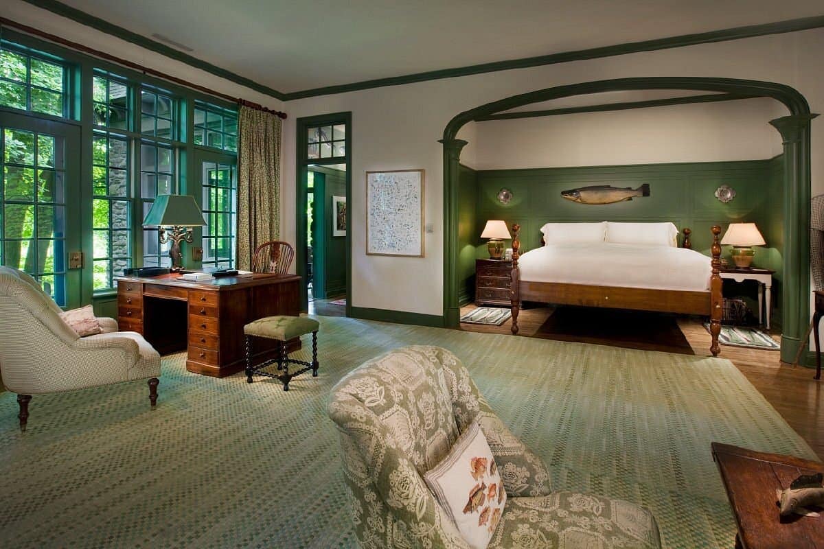 Bedroom view of Twin Farms