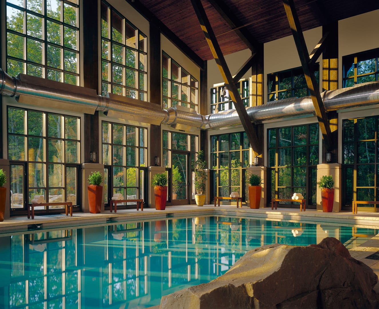 Pool view of The Lodge at Woodloch