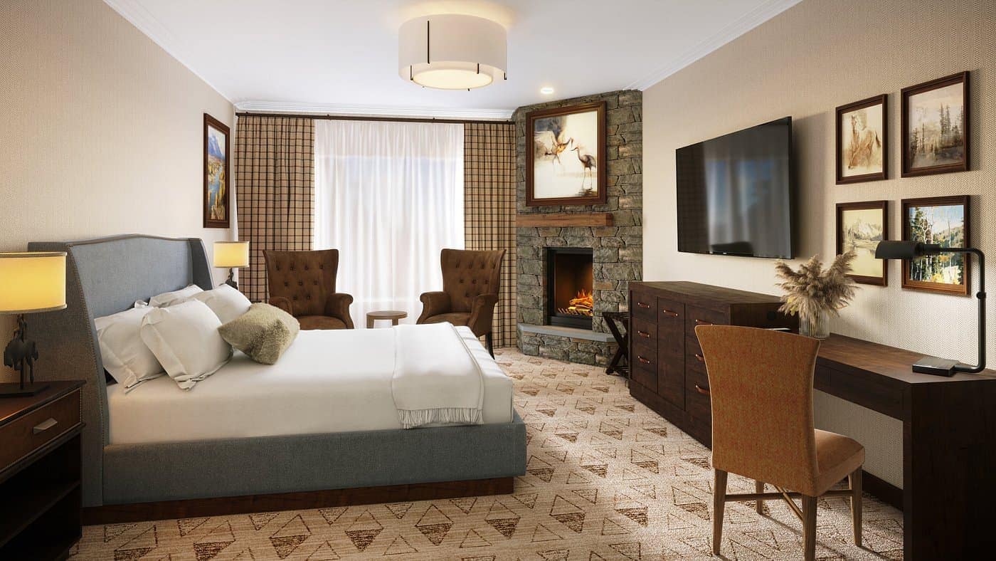 Bedroom view of Rusty Parrot Lodge and Spa