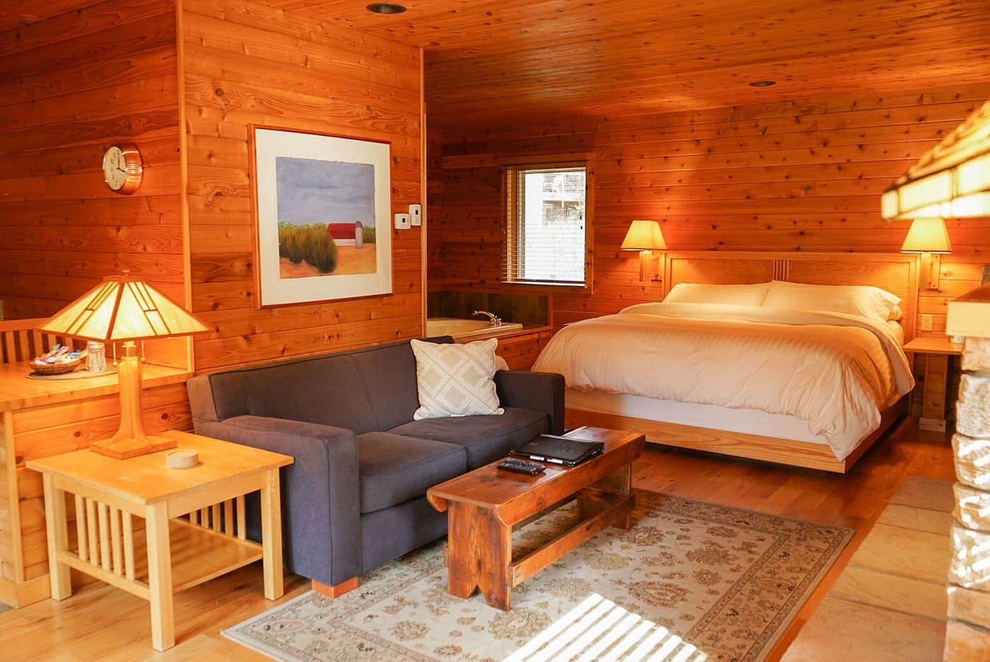 Bedroom view of Canoe Bay