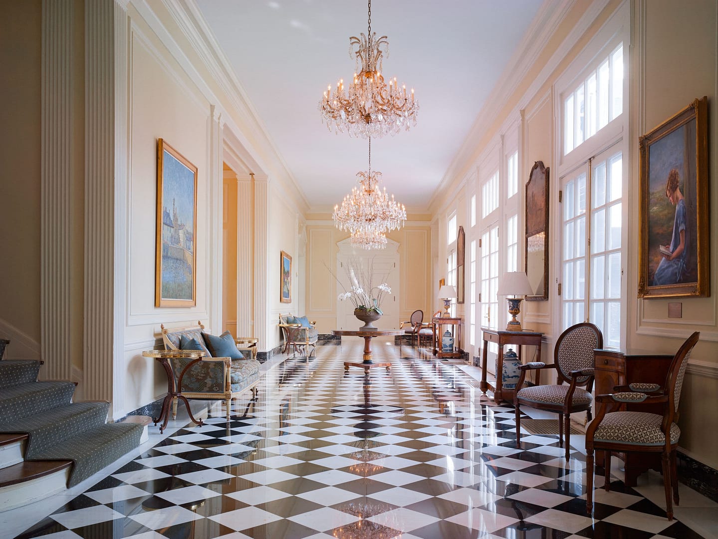 Lobby view of The Duke Mansion
