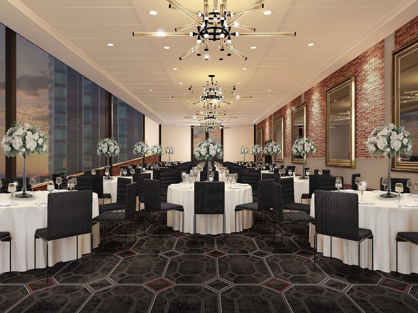 Banquet hall view of Detroit Foundation Hotel