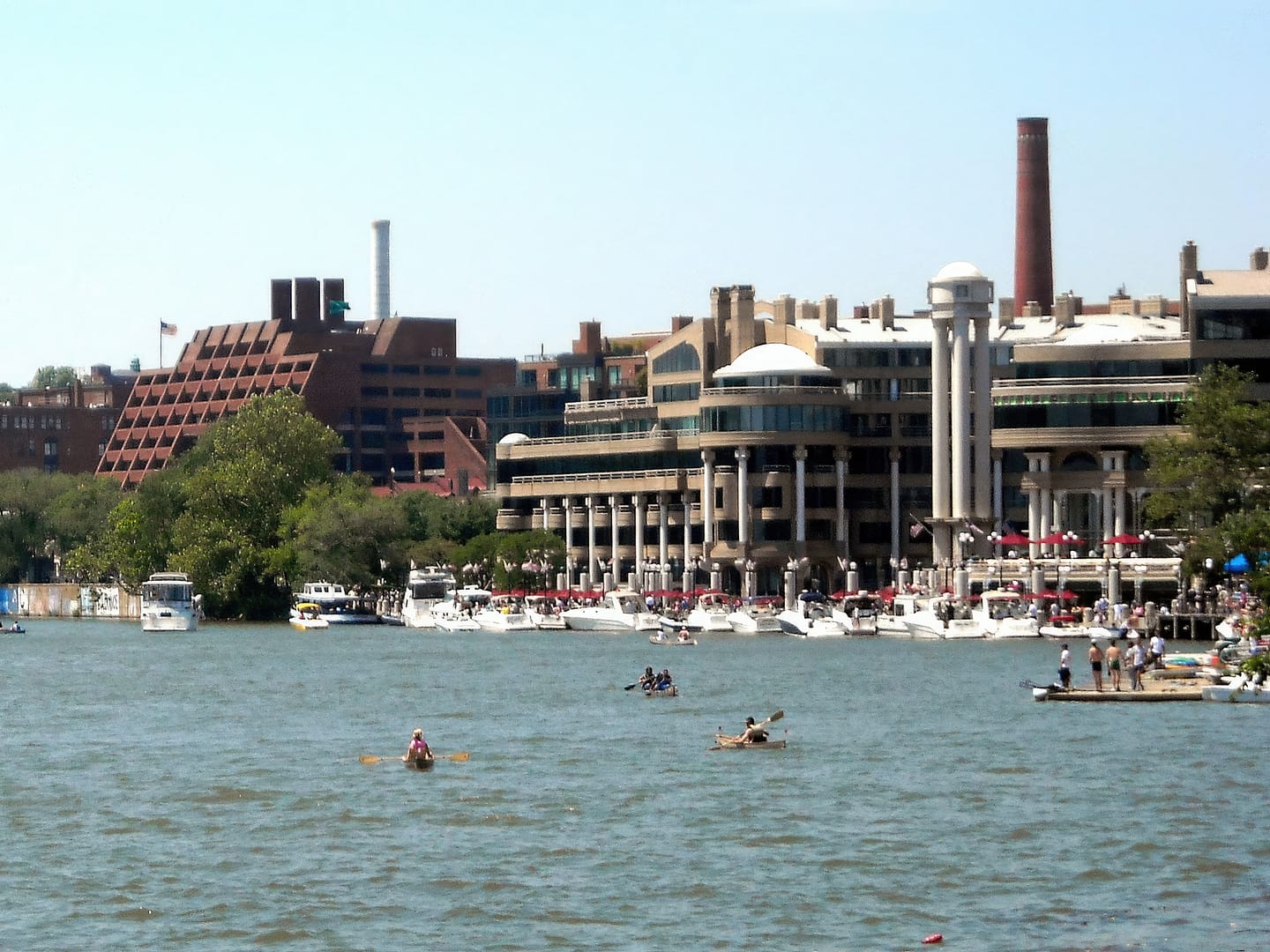 Washington Harbour, located on the Potomac River, in the Georgetown neighborhood of Washington, D.C.