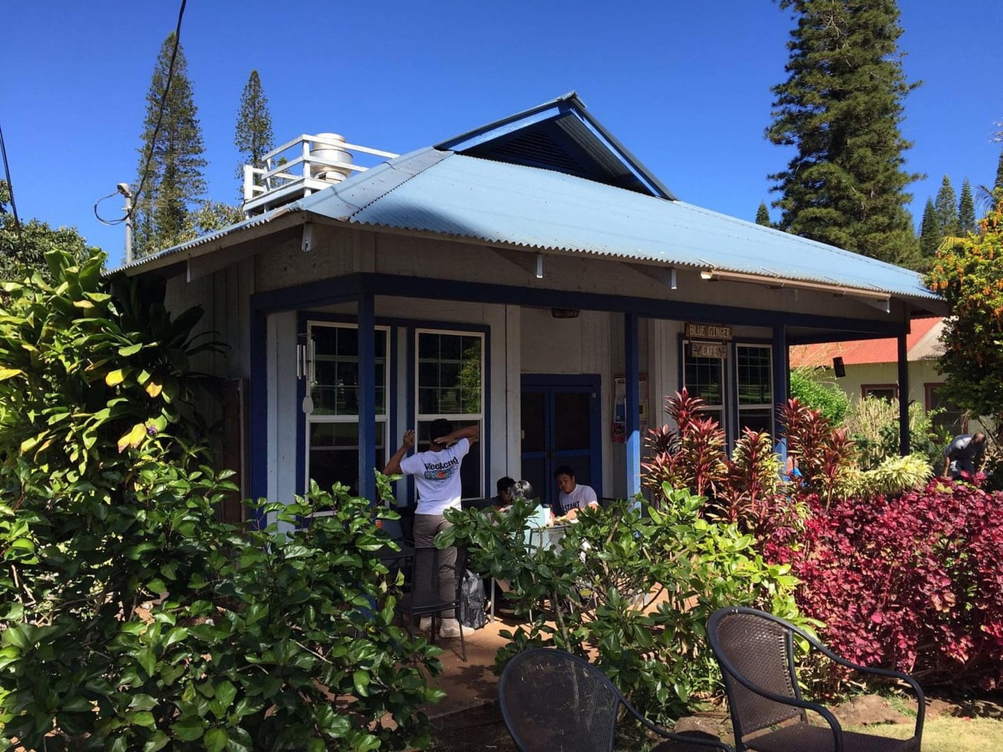 Outside restaurant view of Blue Ginger Cafe