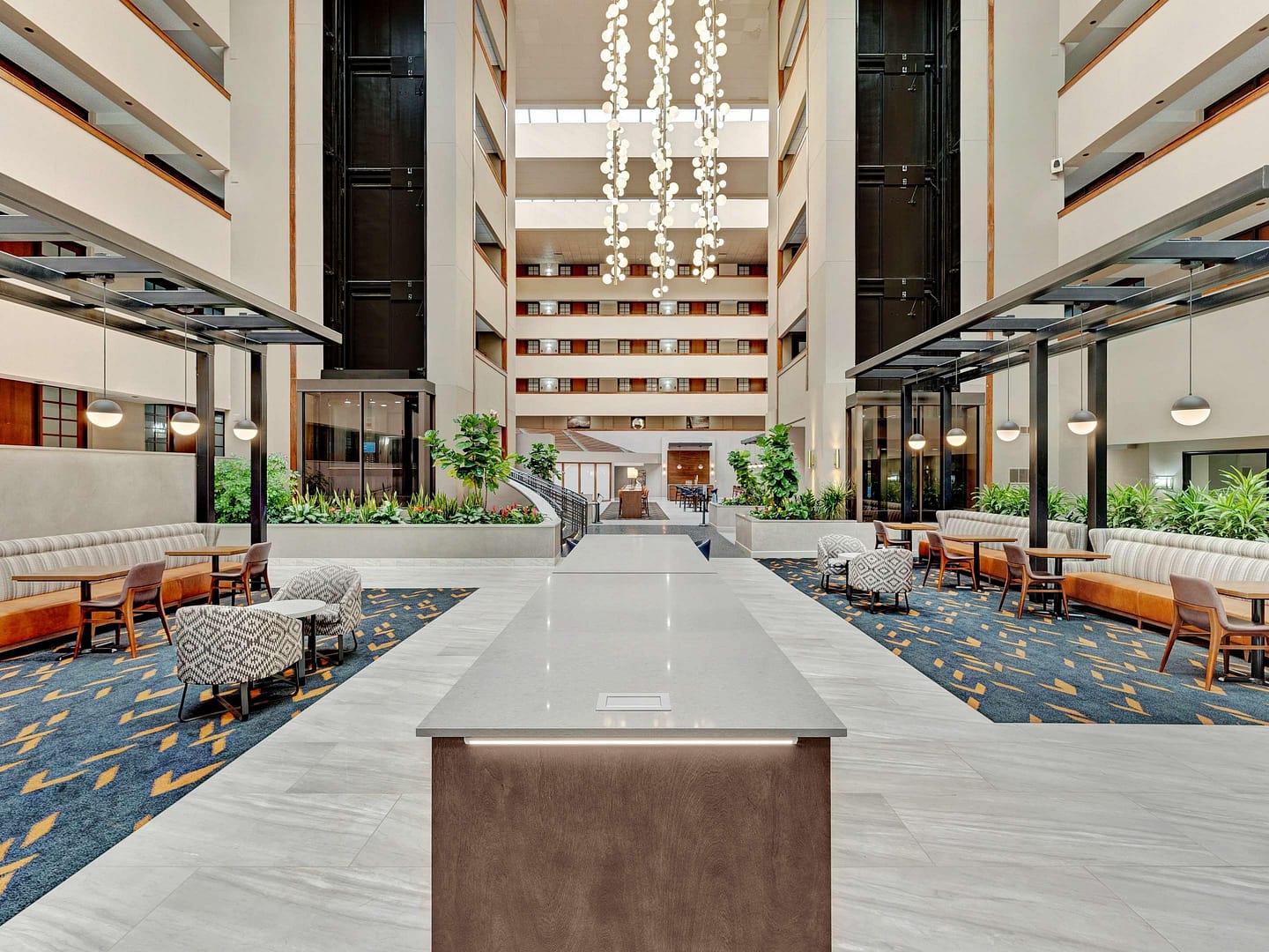 Lobby view of Embassy Suites by Hilton Oklahoma City Will Rogers Airport
