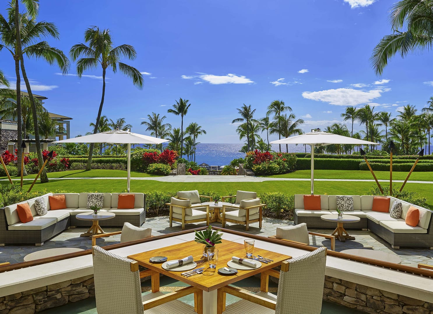 Patio view of Montage Kapalua Bay
