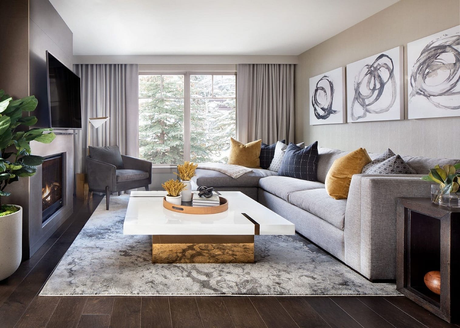 Living room view of Viceroy Snowmass