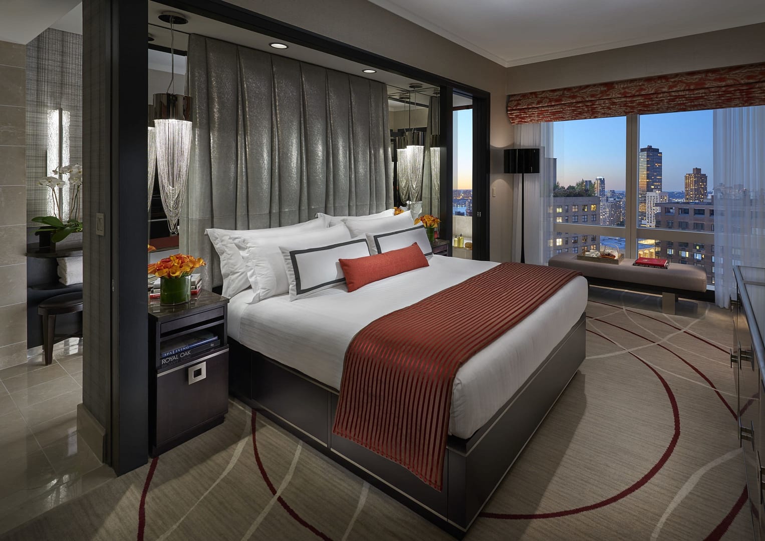 Bedroom view of Mandarin Oriental, New York