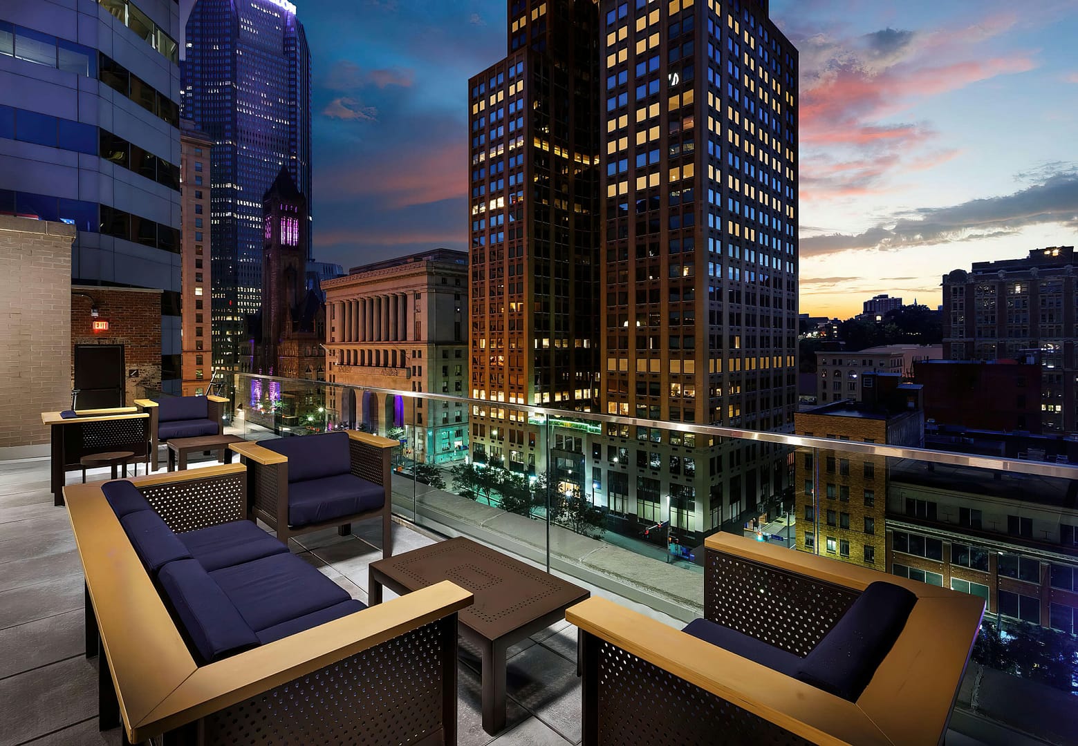 Balcony view of Joinery Hotel Pittsburgh, Curio Collection by Hilton