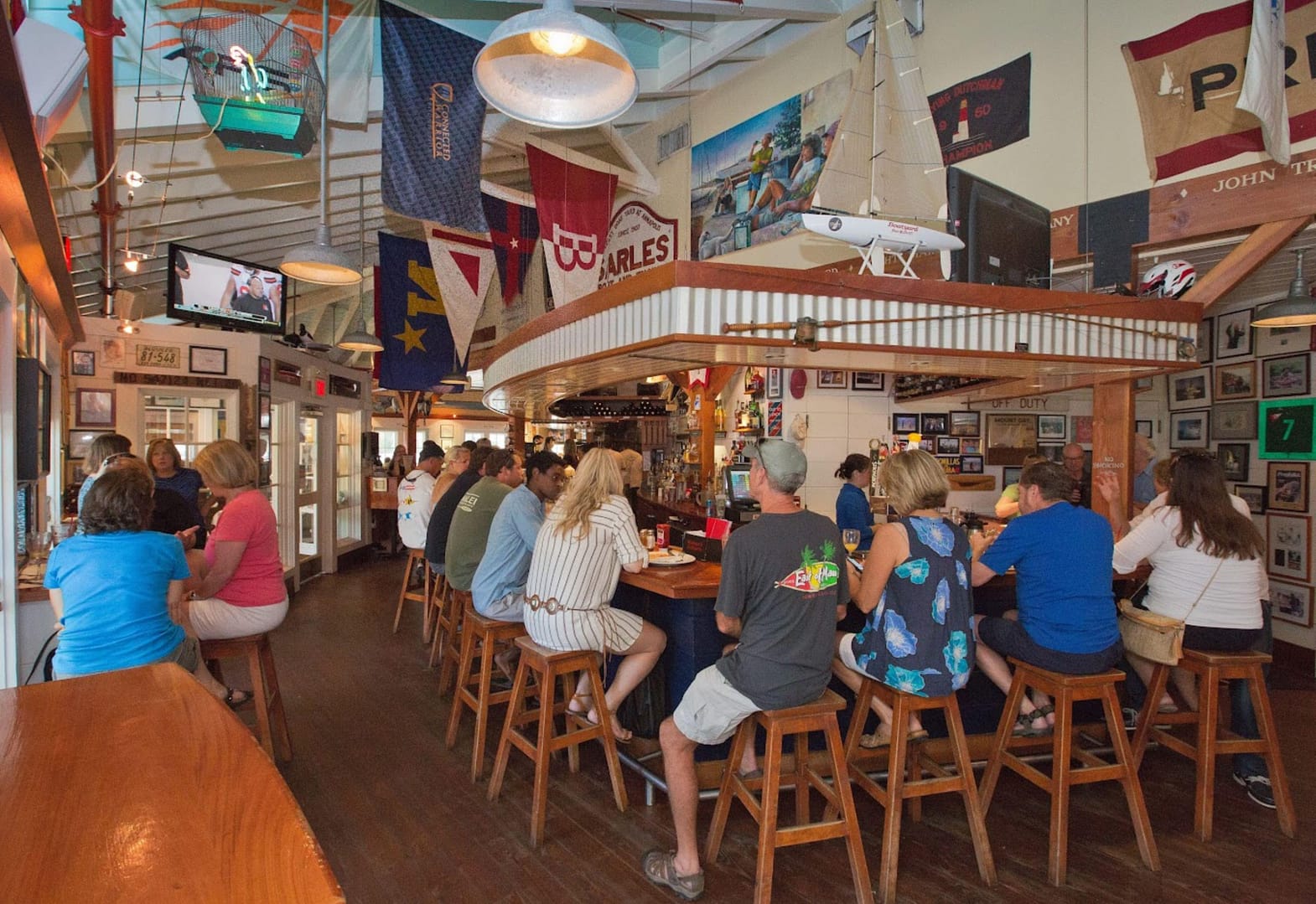 Inside restaurant view of Boatyard Bar & Grill