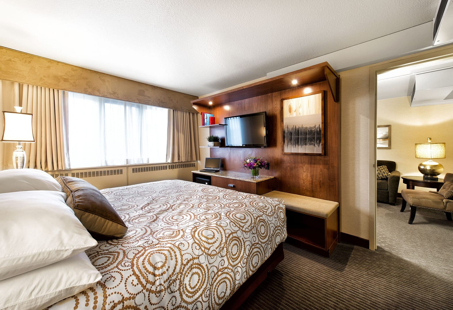 Bedroom view of Westmark Fairbanks Hotel & Conference Center