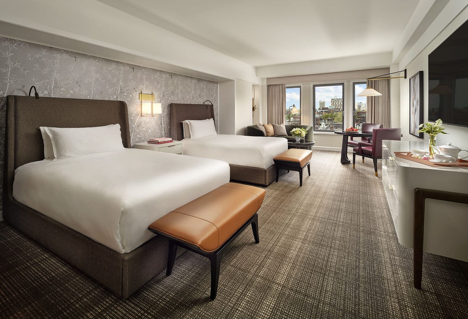 Bedroom view of Mandarin Oriental, Boston