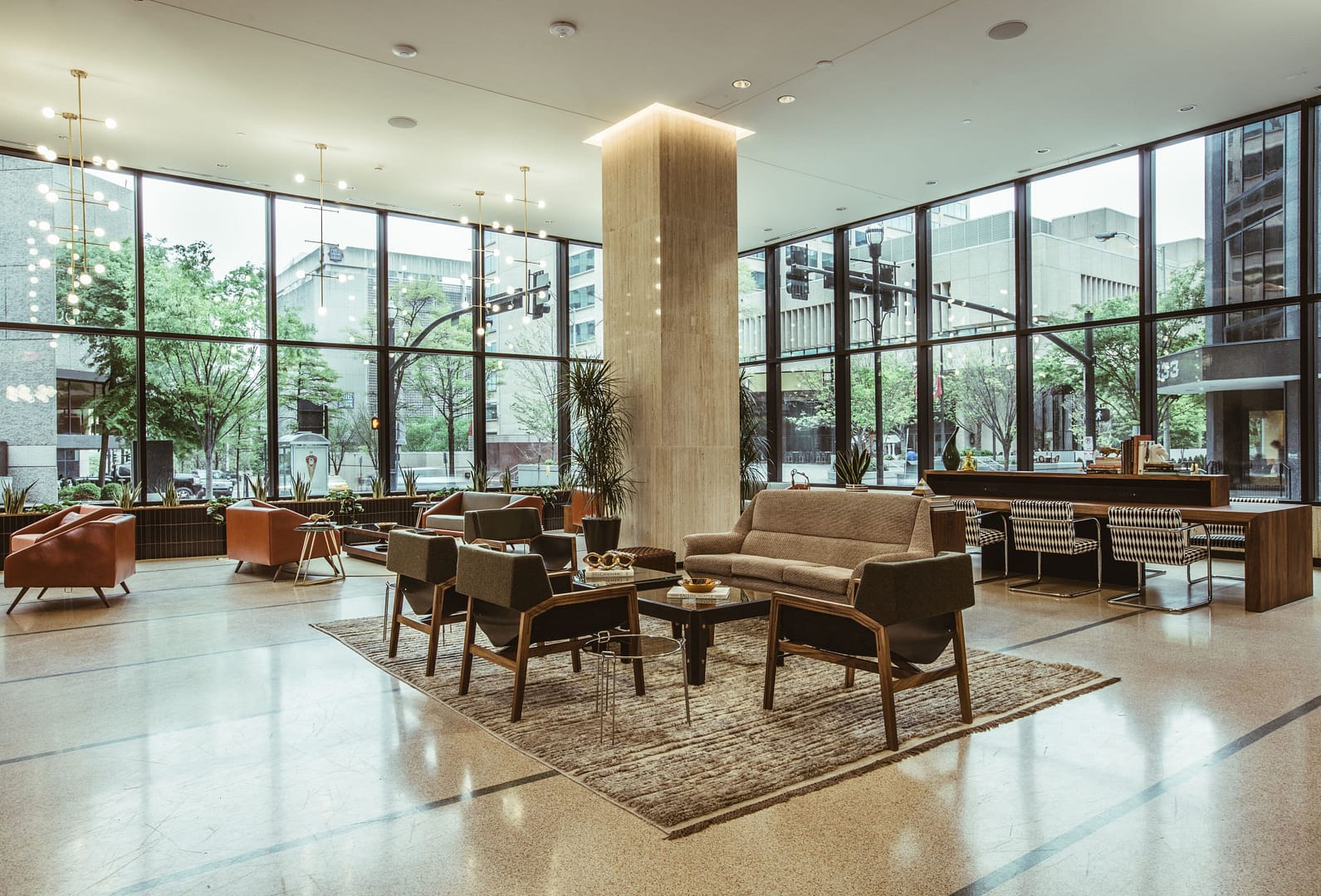 Lobby view of Fairlane Hotel