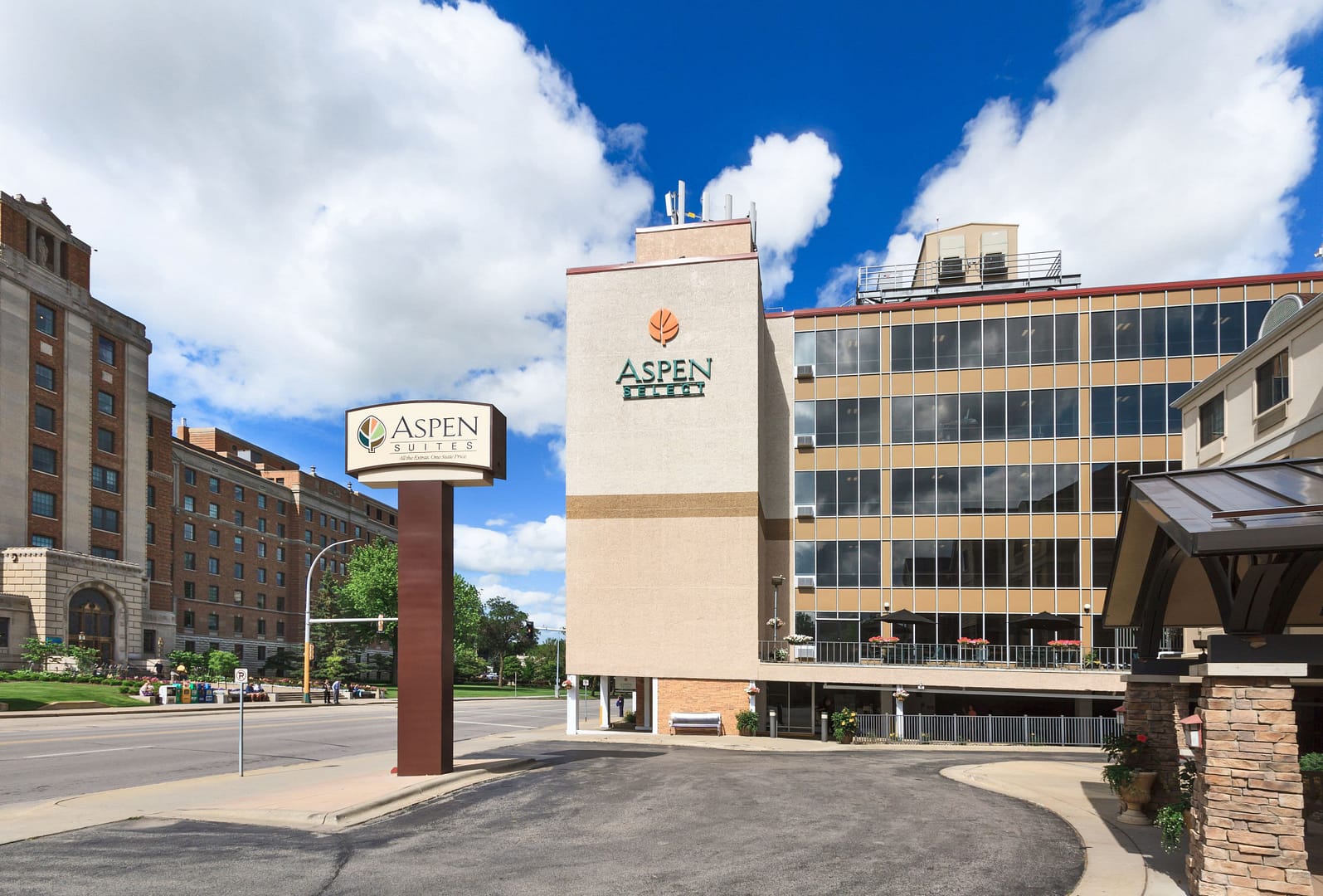Building view of Aspen Suites